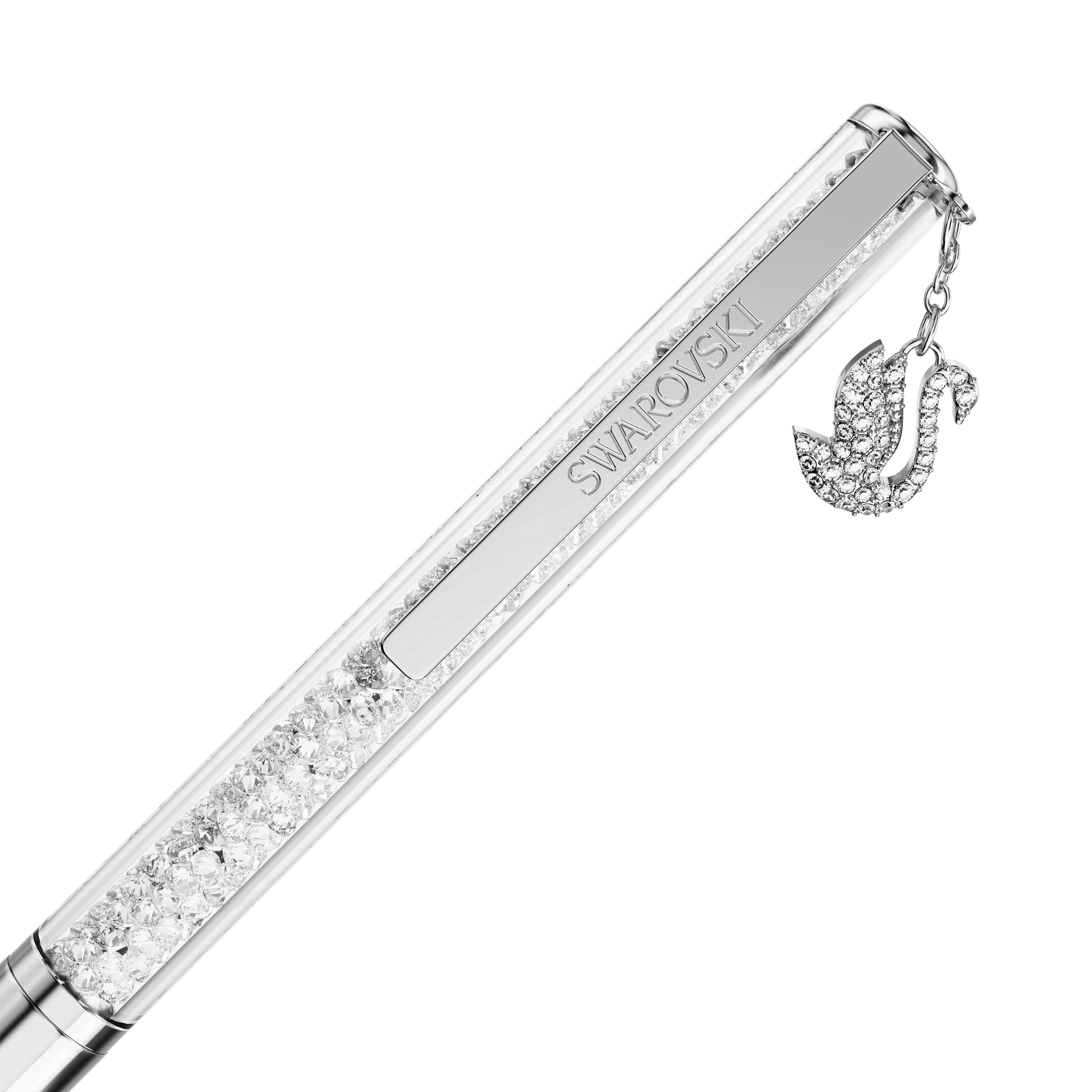 Crystalline ballpoint pen, Swan, Chrome plated