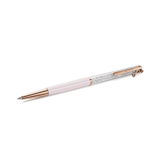 Crystalline ballpoint pen, Infinity, Pink lacquered, Rose gold-tone plated