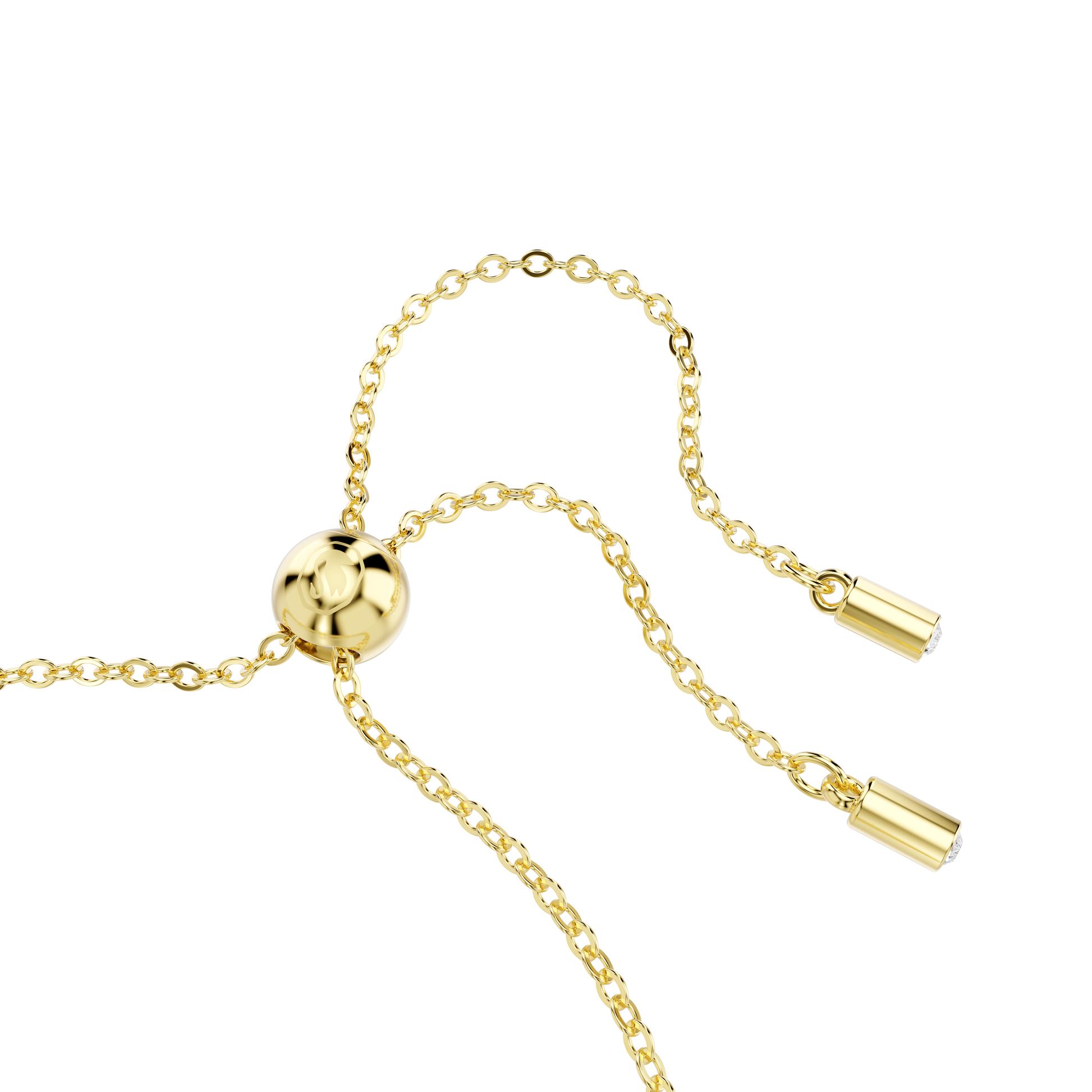 Matrix Tennis bracelet, Mixed cuts, Caramel, 18K gold finish