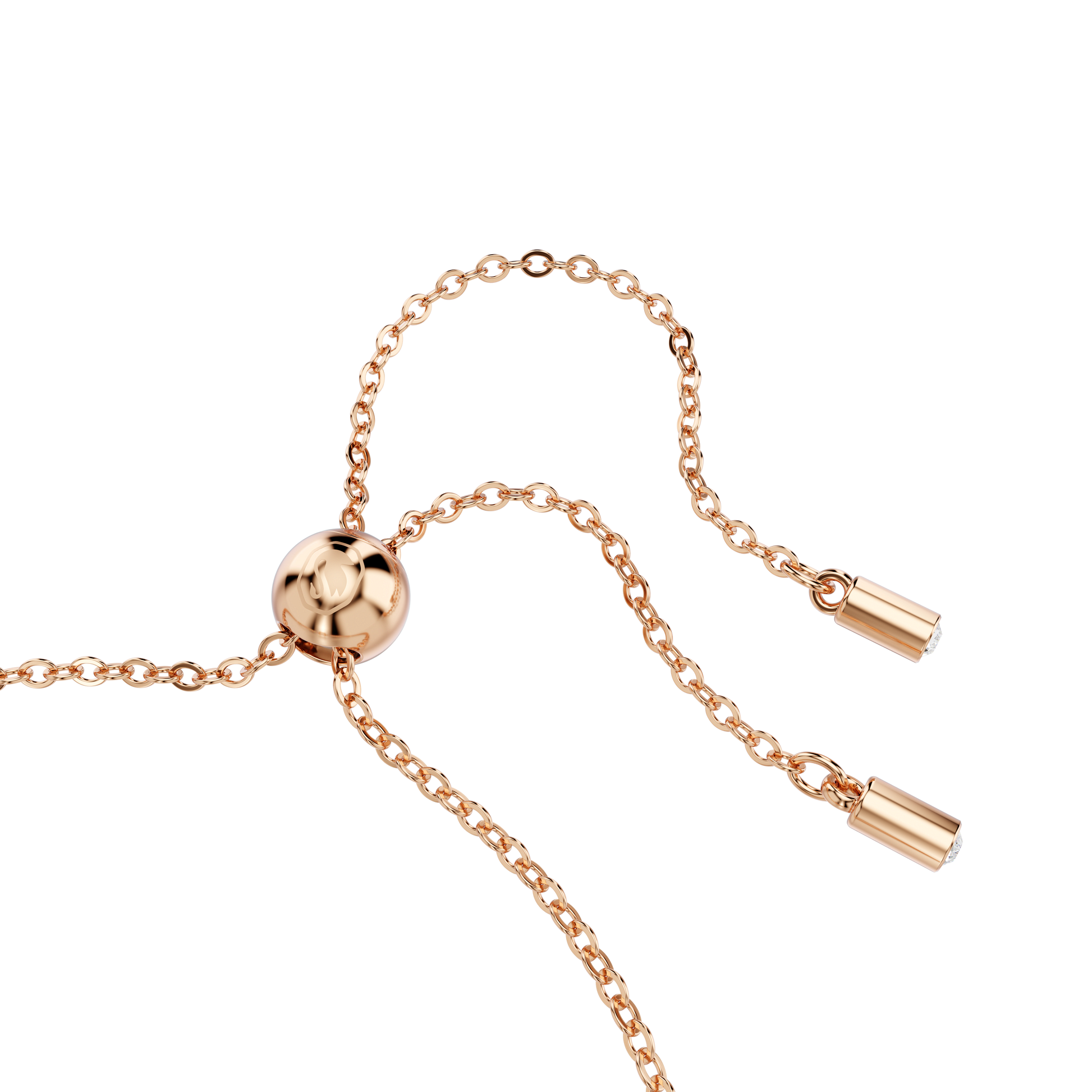 Matrix bracelet, Mixed cuts, White, 18K rose gold finish