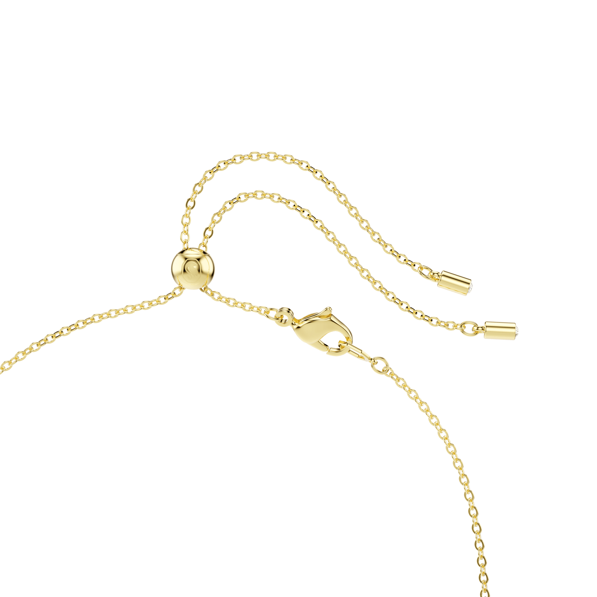 Constella necklace, Mixed cuts, Green, 18K gold finish