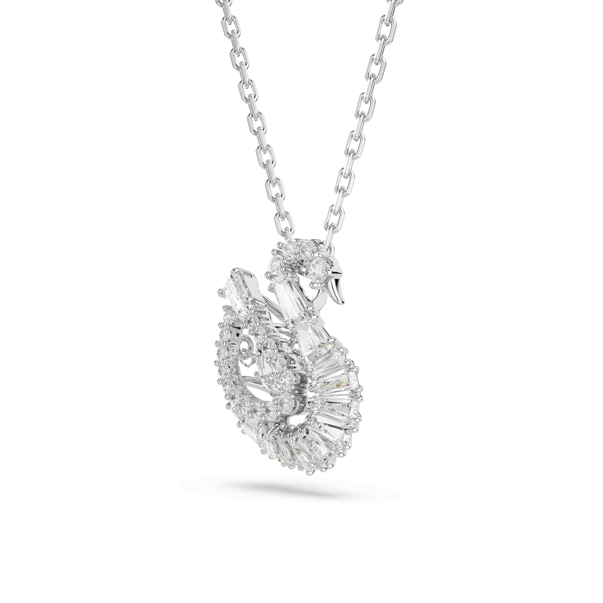 Swan pendant, Mixed cuts, Swan, White