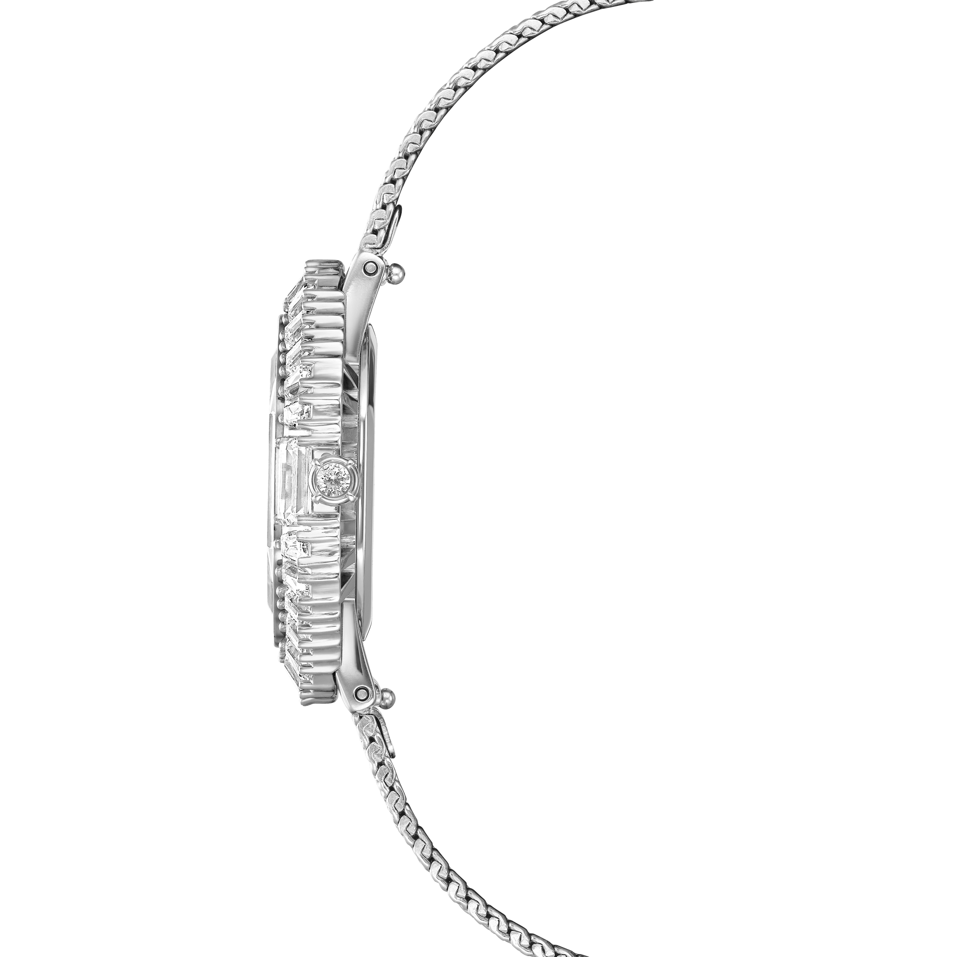 Matrix octagon watch, Metal bracelet, Silver tone, Stainless steel
