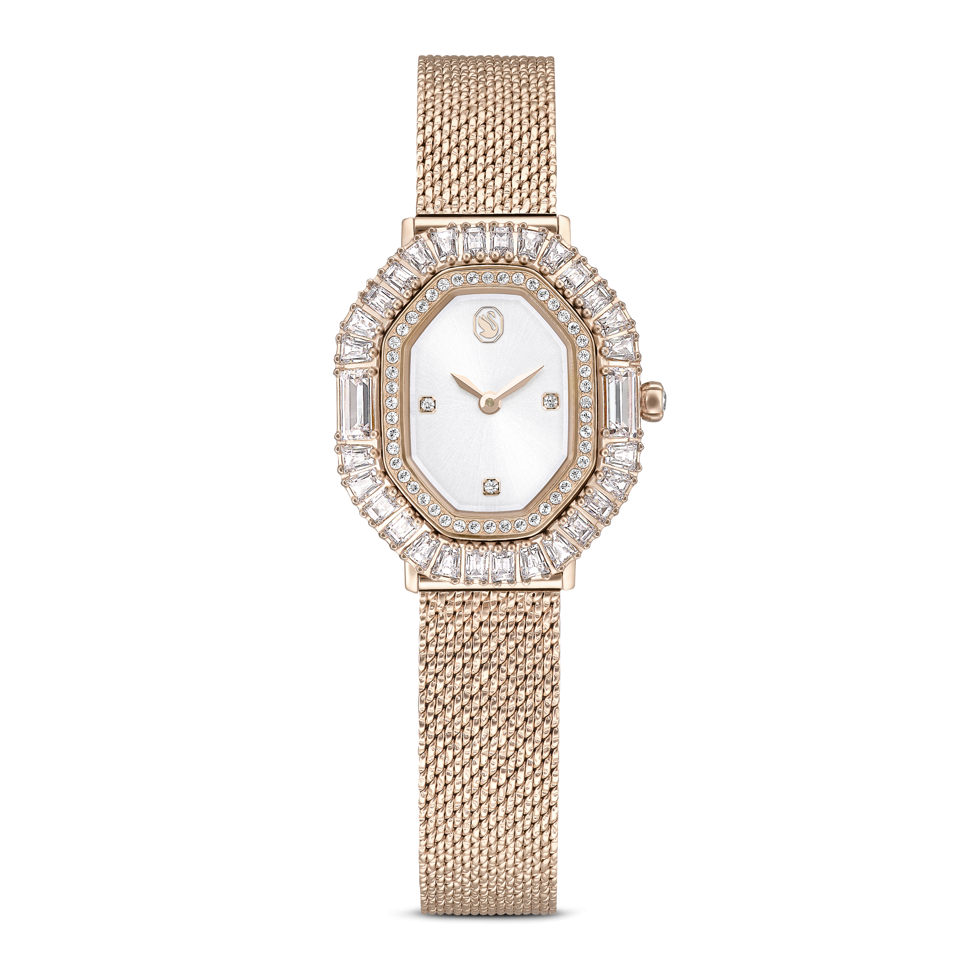 Matrix octagon watch, Metal bracelet, Gold tone, Champagne gold-tone finish