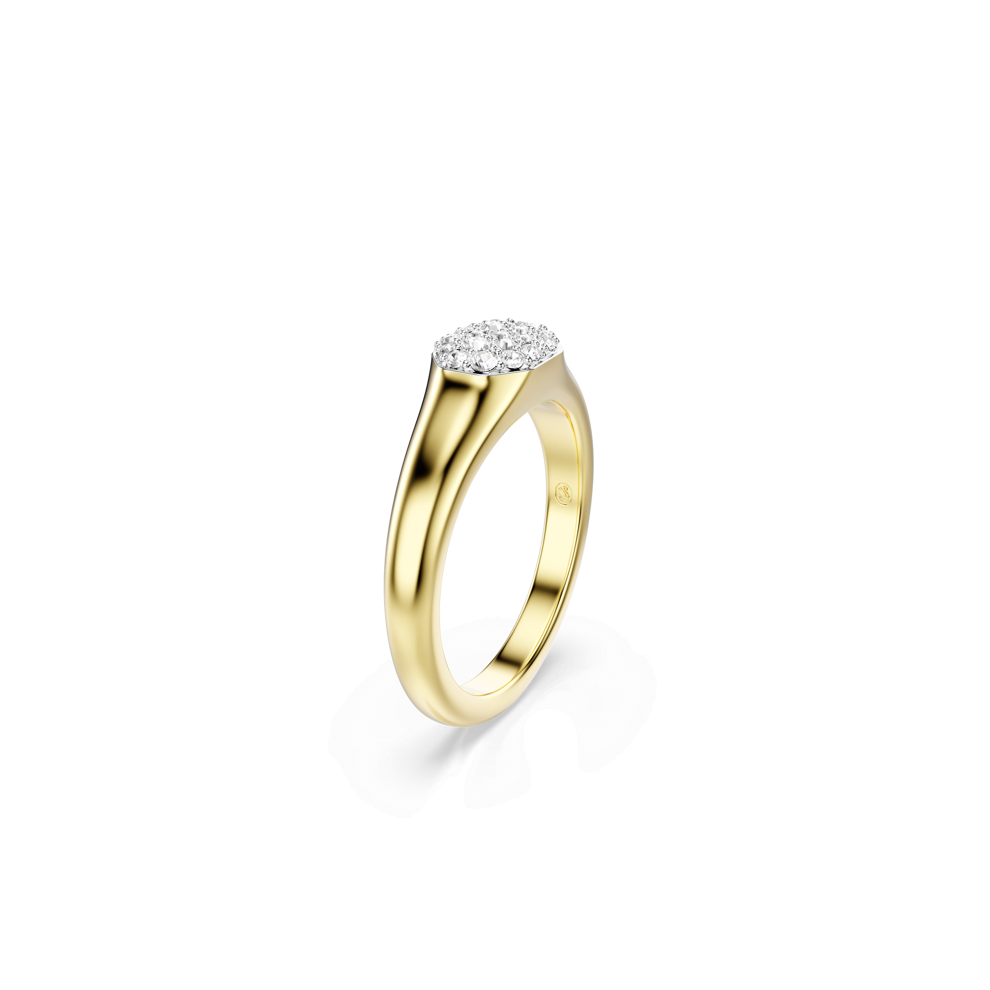 Dextera ring, Mixed cuts, White, 18K gold finish