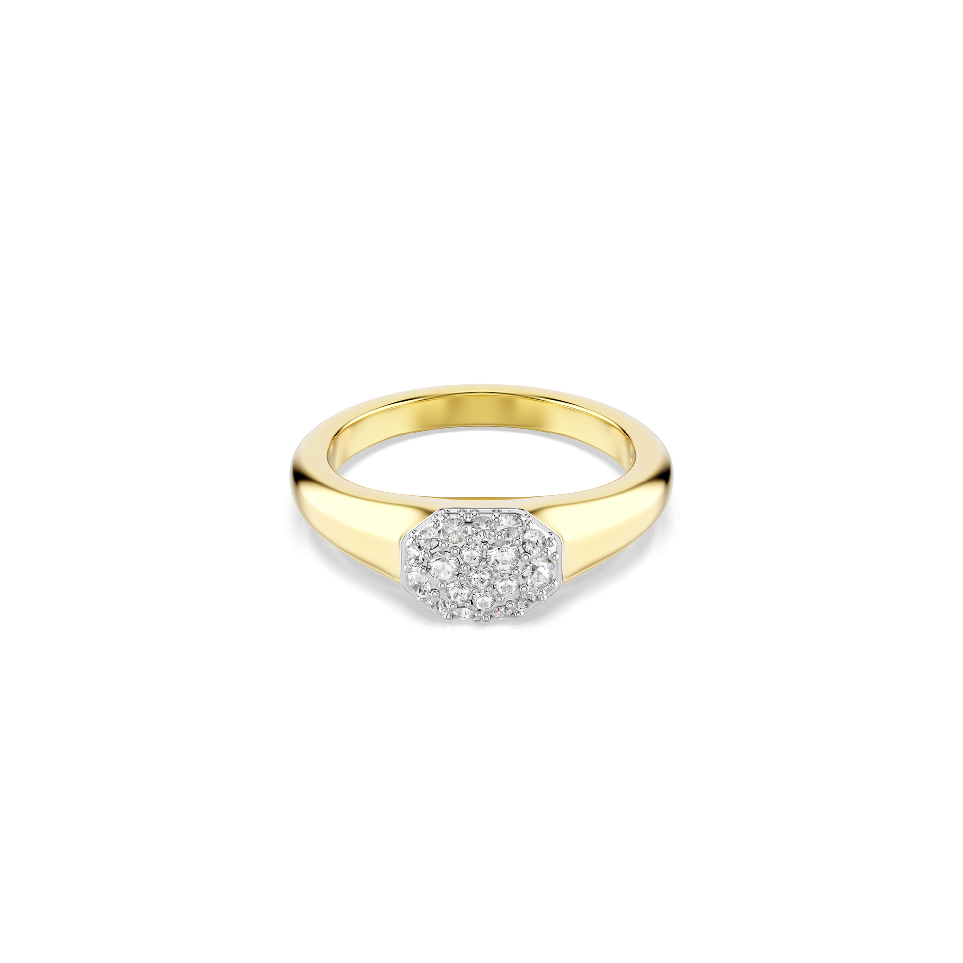 Dextera ring, Mixed cuts, White, 18K gold finish