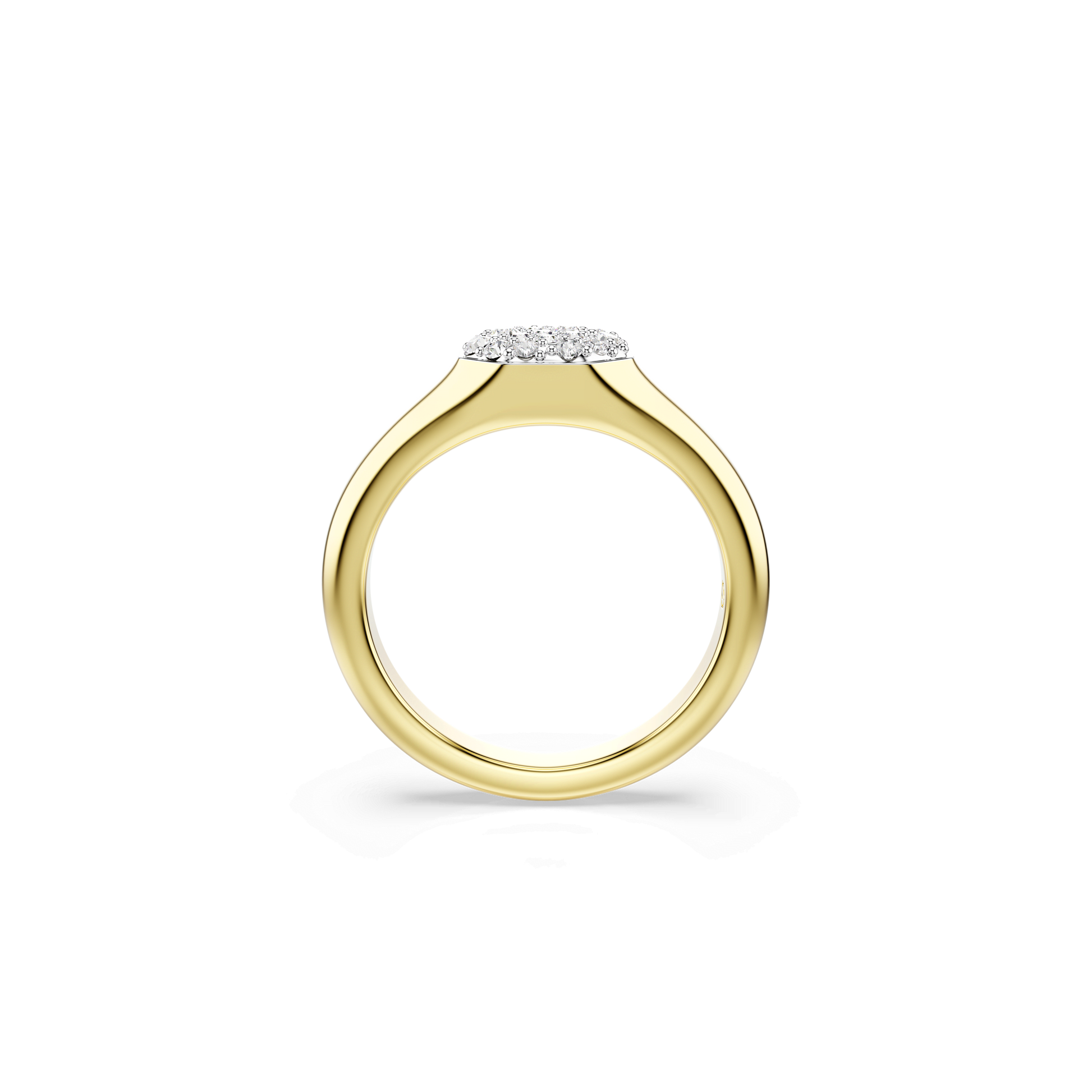 Dextera ring, Mixed cuts, White, 18K gold finish