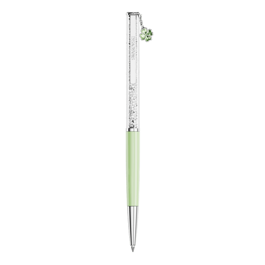 Crystalline ballpoint pen, Clover, Green, Green lacquered, Chrome plated