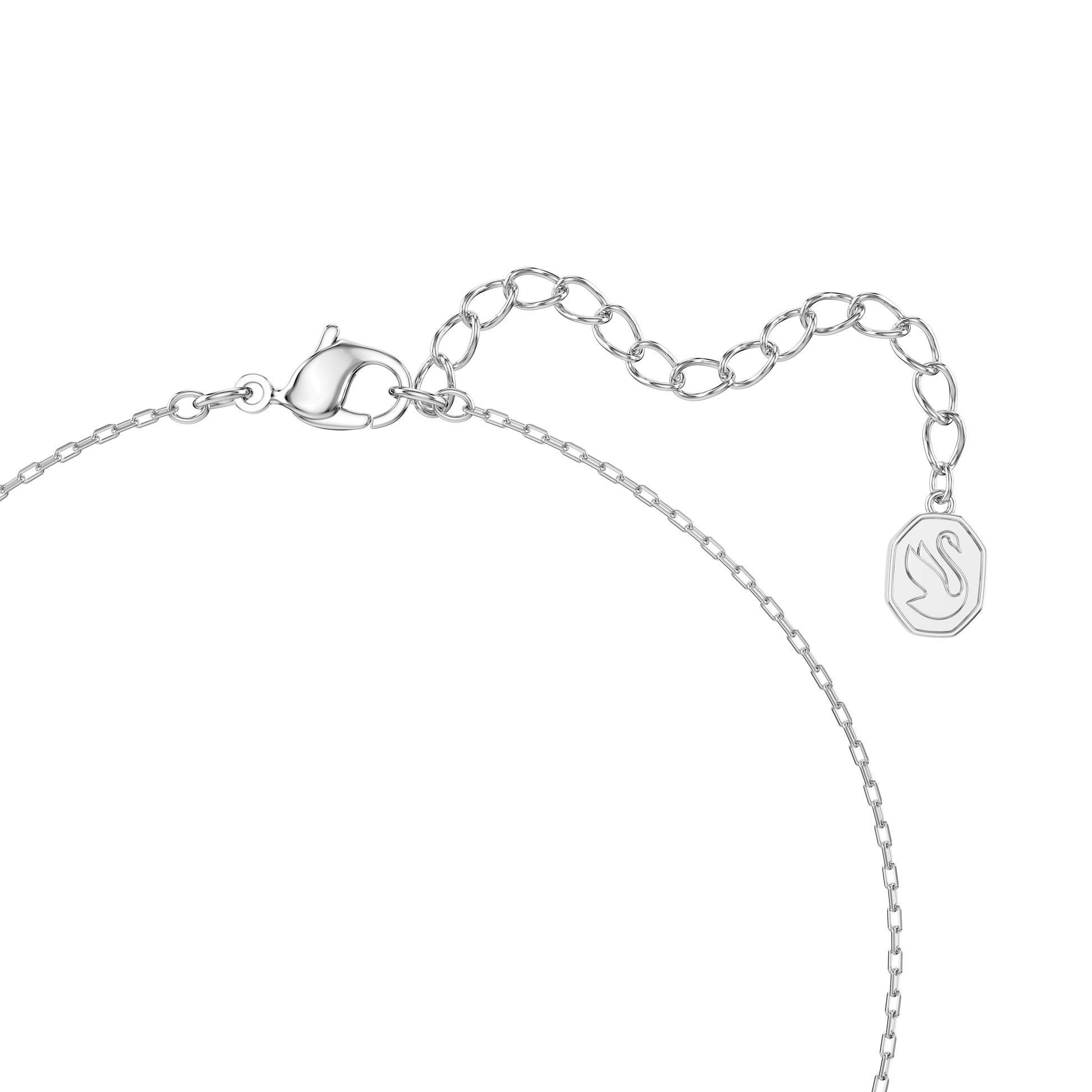 Symbolica pendant, Star, Blue, Rhodium plated
