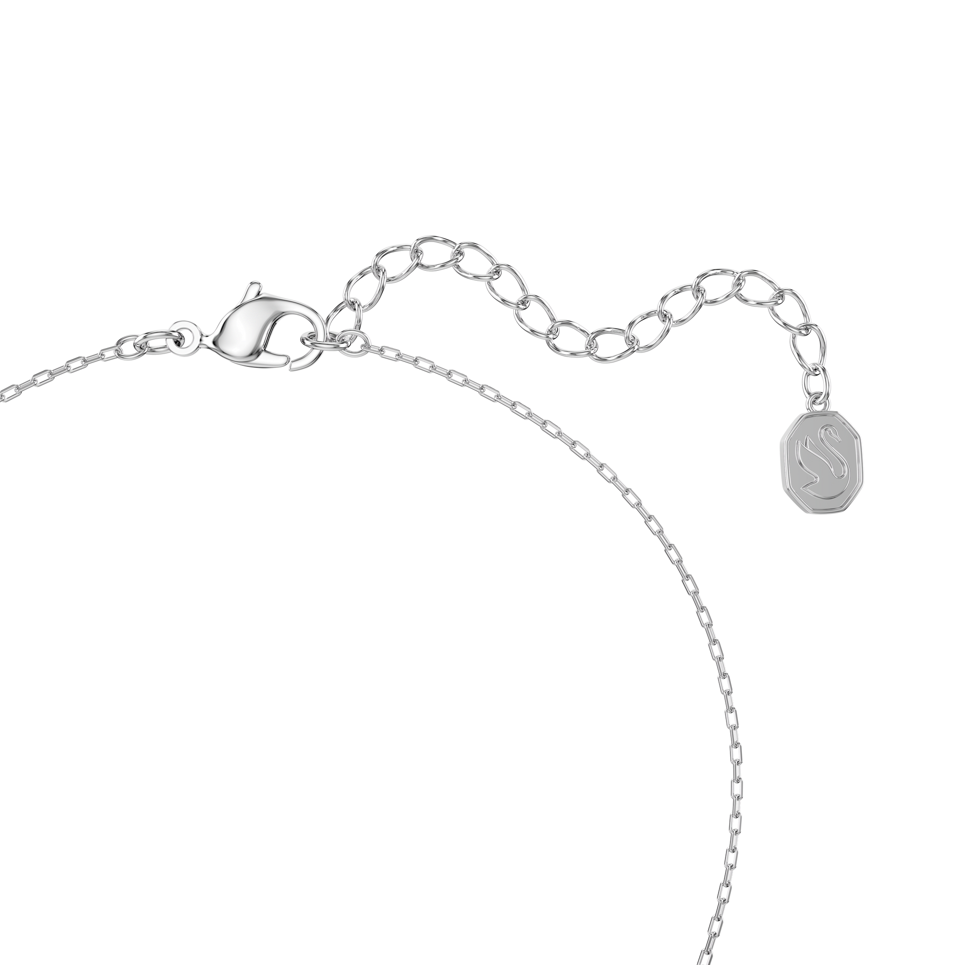 Magic pendant, Snowflake, Blue, Rhodium plated