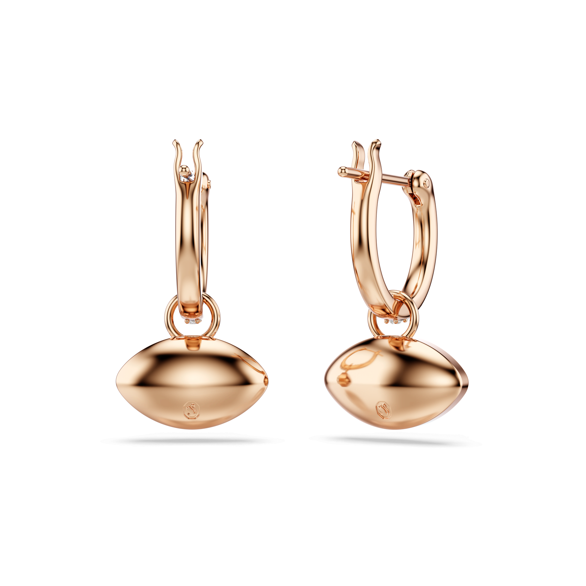 Symbolica drop earrings, Eye, Multicolored, 18K rose gold finish
