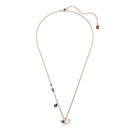 Symbolica pendant, Eye, Multicolored, 18K rose gold finish