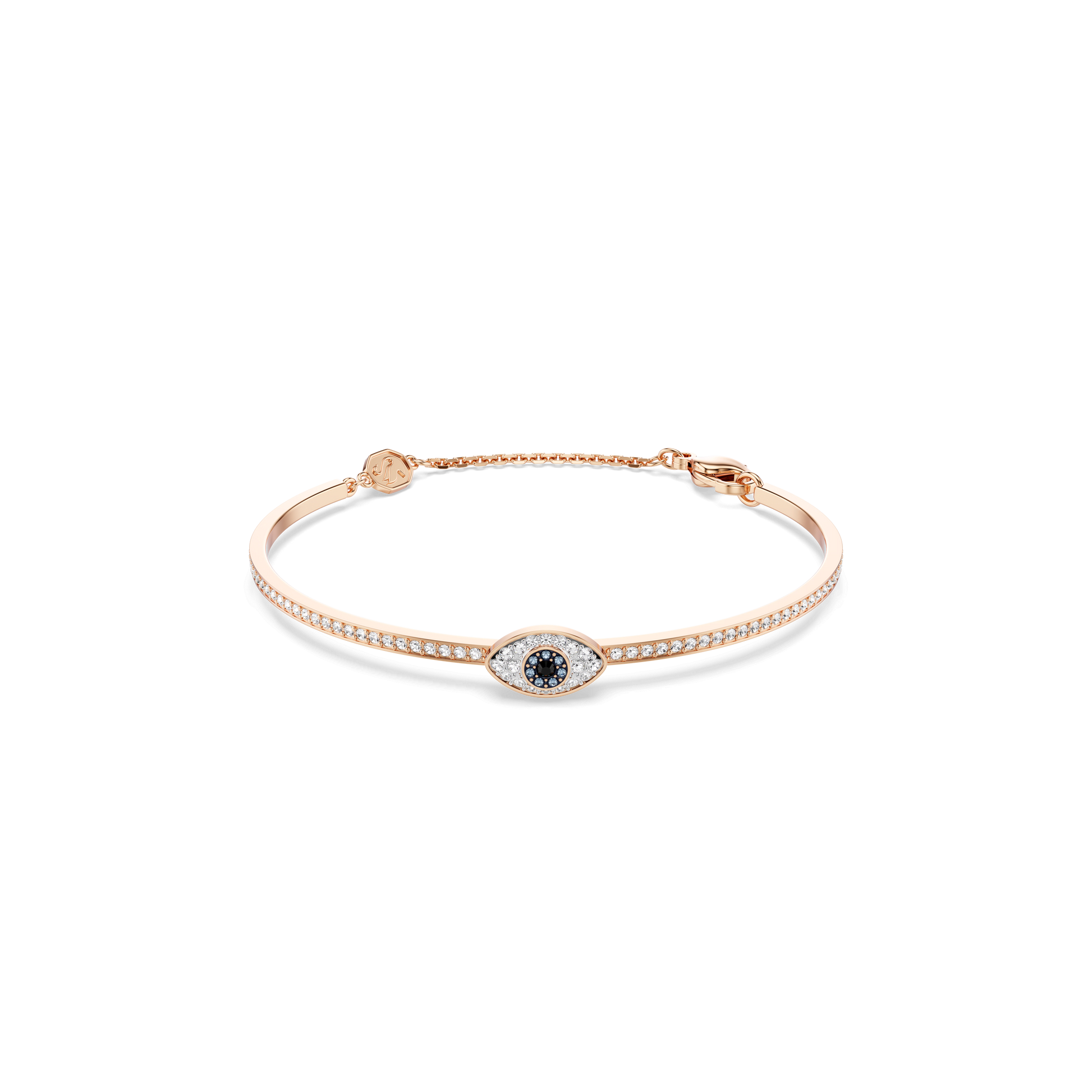Symbolica bangle, Eye, Multicolored, 18K rose gold finish