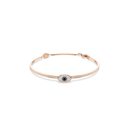 Symbolica bangle, Eye, Multicolored, 18K rose gold finish