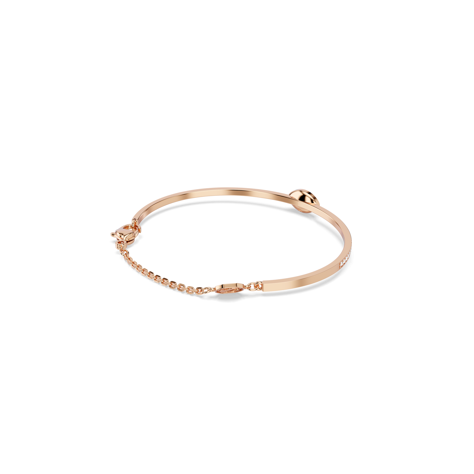Symbolica bangle, Eye, Multicolored, 18K rose gold finish