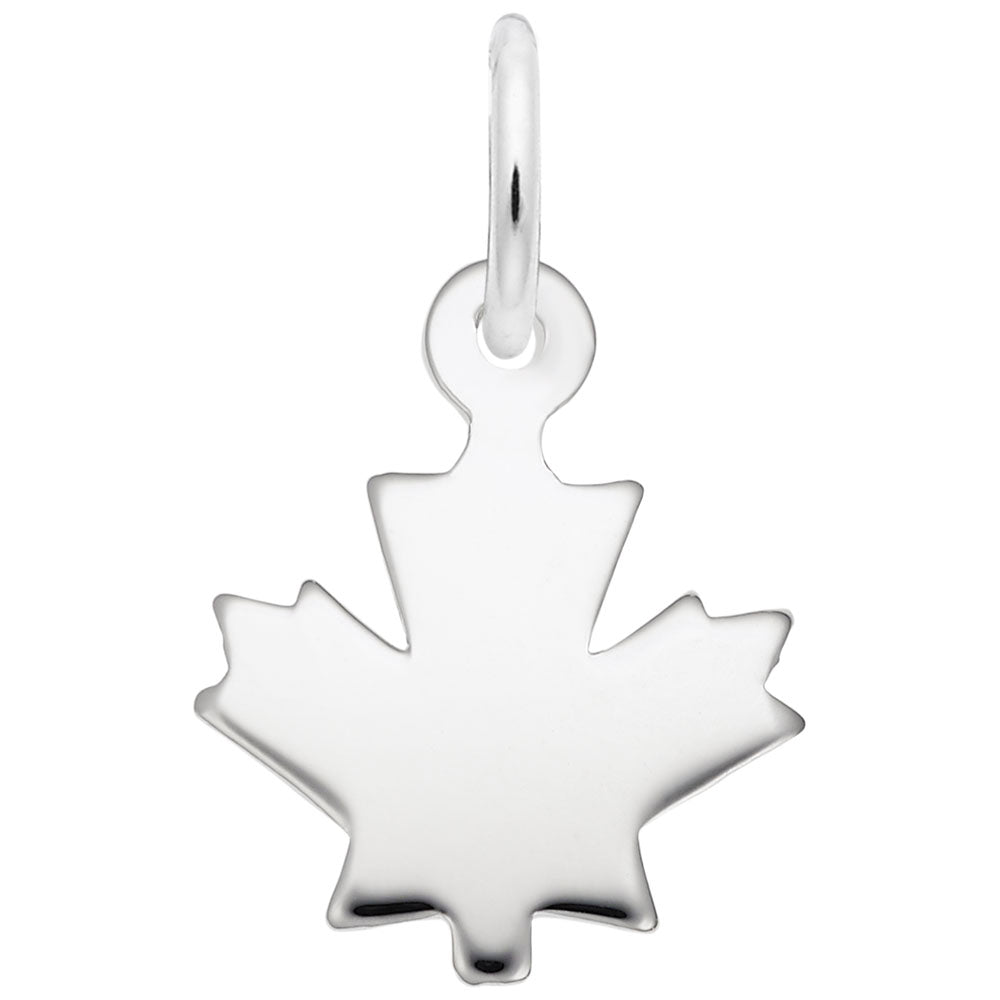 Flat Maple Leaf Accent Charm for Fall Jewelry - Rembrandt Charms 5737