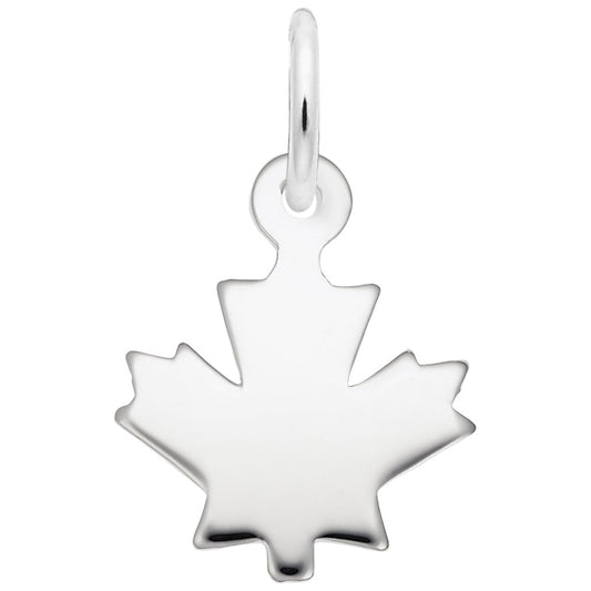 Flat Maple Leaf Accent Charm for Fall Jewelry - Rembrandt Charms 5737