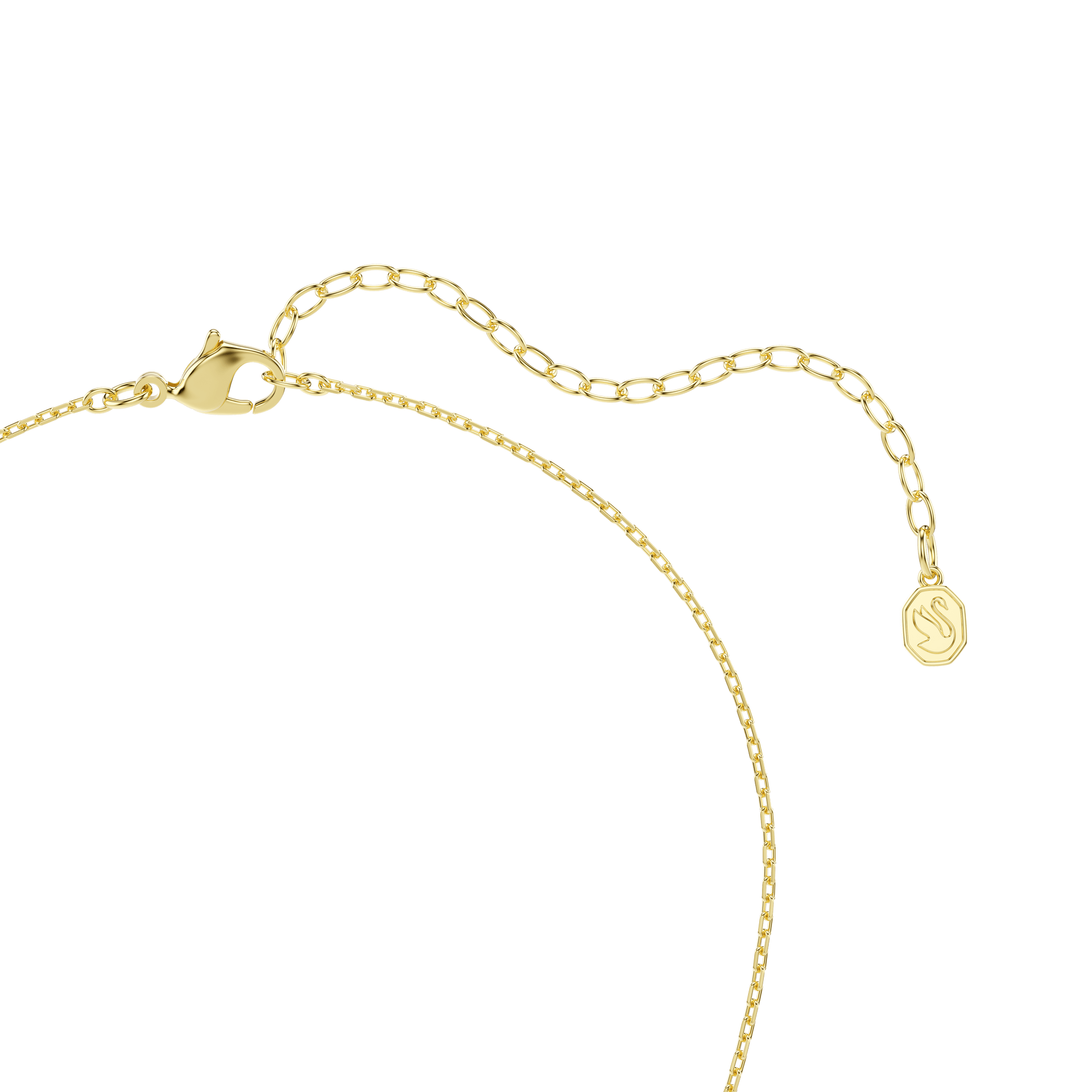 Idyllia pendant, Mixed cuts, Heart, Key, Pink, 18K gold finish