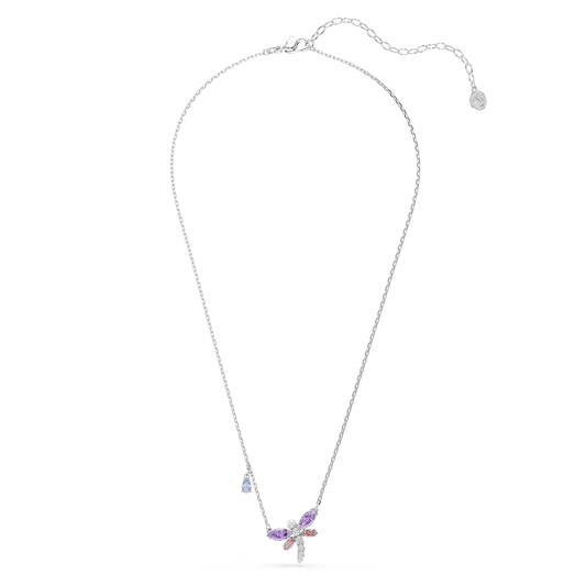 Ariana Grande x Swarovski pendant, Mixed cuts, Dragonfly, Multicolored, Rhodium plated