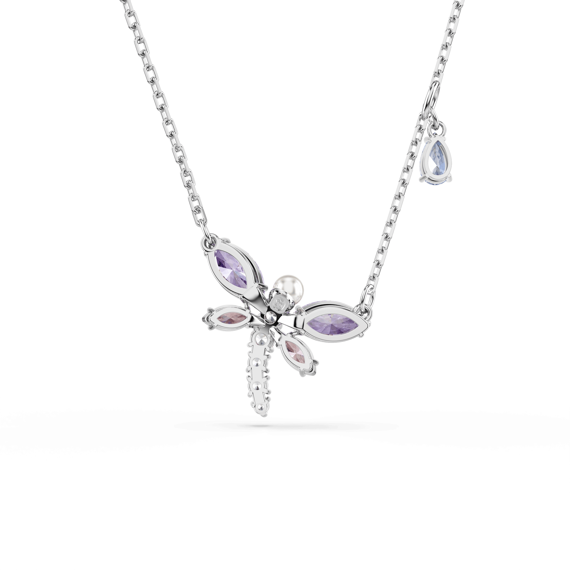 Ariana Grande x Swarovski pendant, Mixed cuts, Dragonfly, Multicolored, Rhodium plated