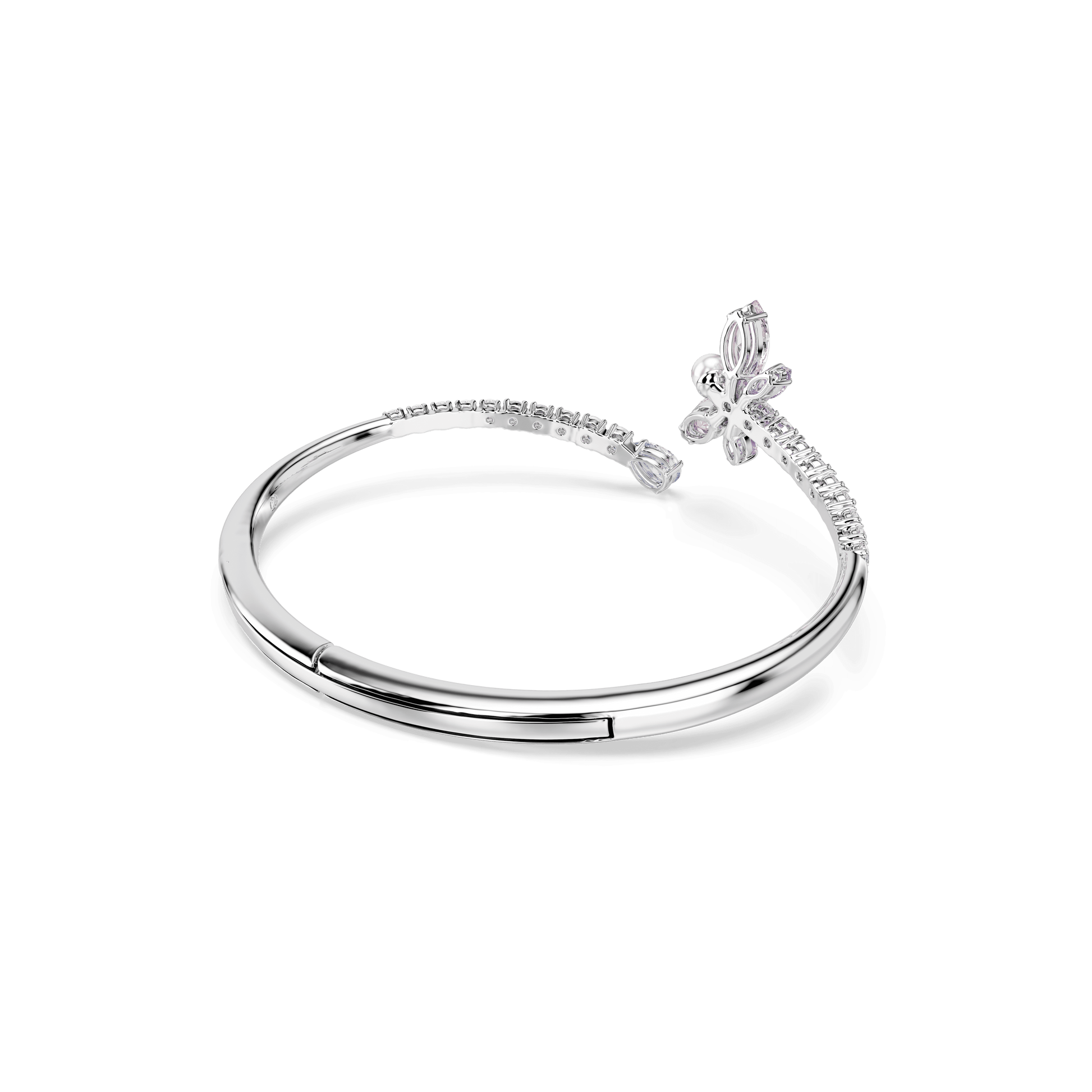 Ariana Grande x Swarovski bangle, Mixed cuts, Dragonfly, Multicolored, Rhodium plated