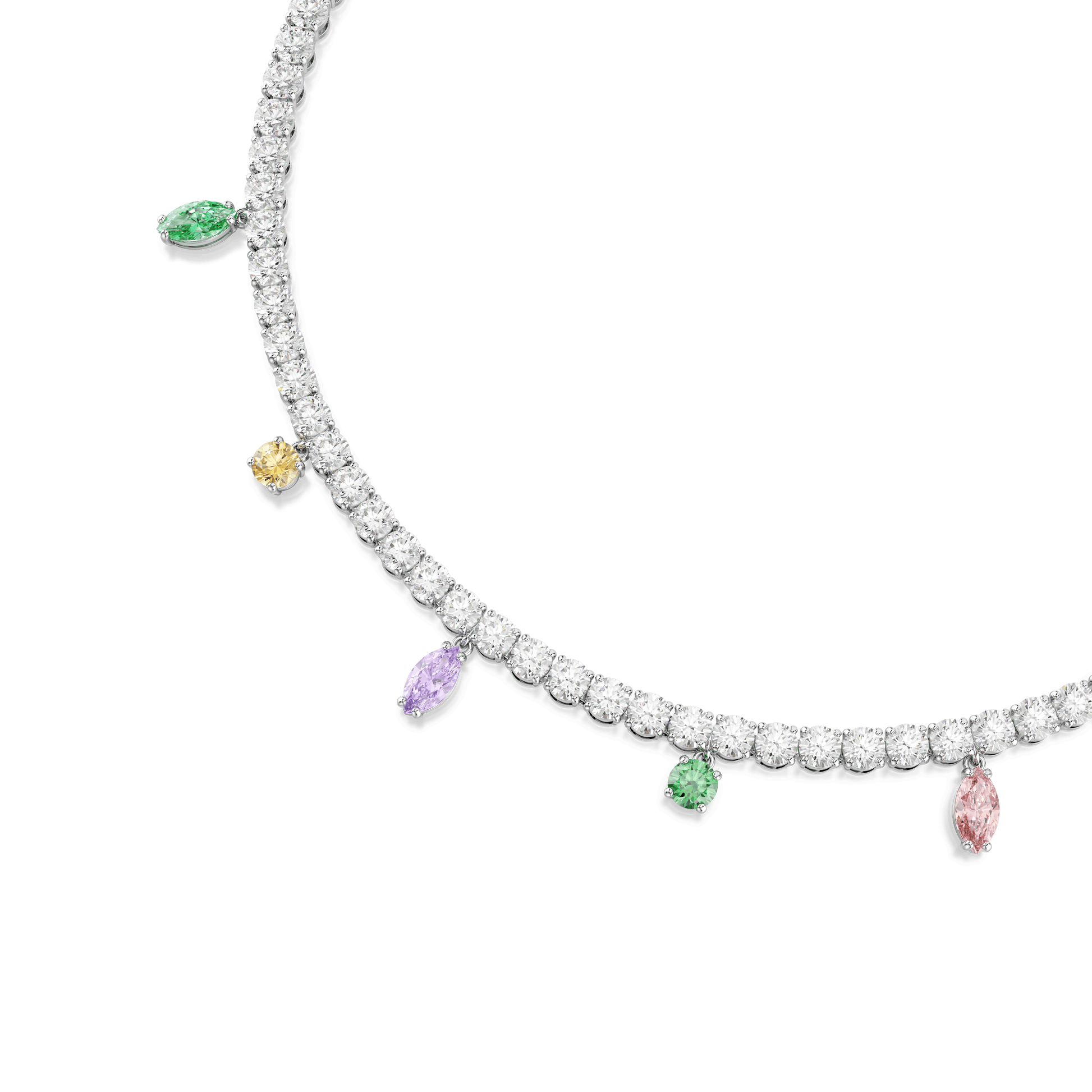 Ariana Grande x Swarovski necklace, Mixed cuts, Multicolored, Rhodium plated