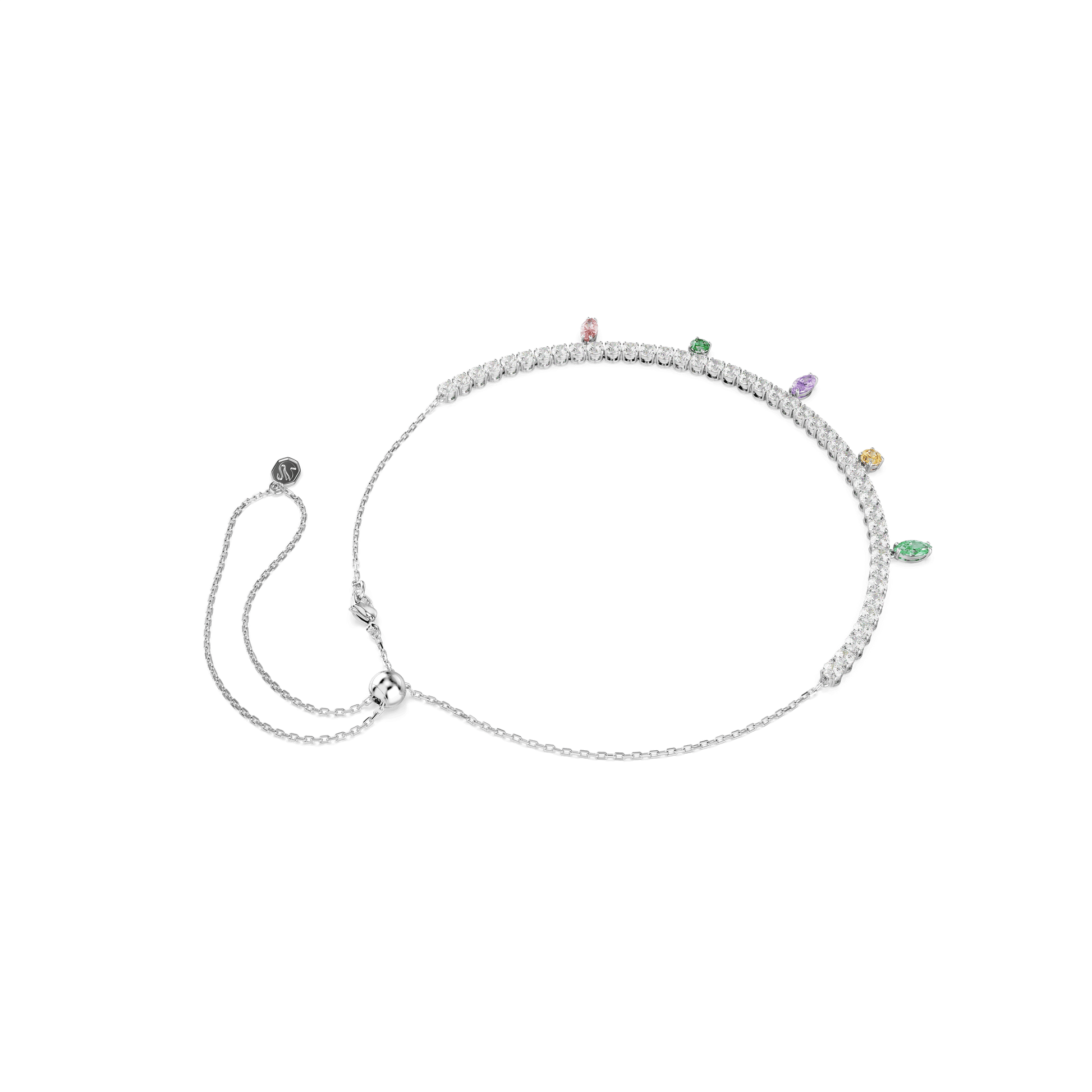 Ariana Grande x Swarovski necklace, Mixed cuts, Multicolored, Rhodium plated