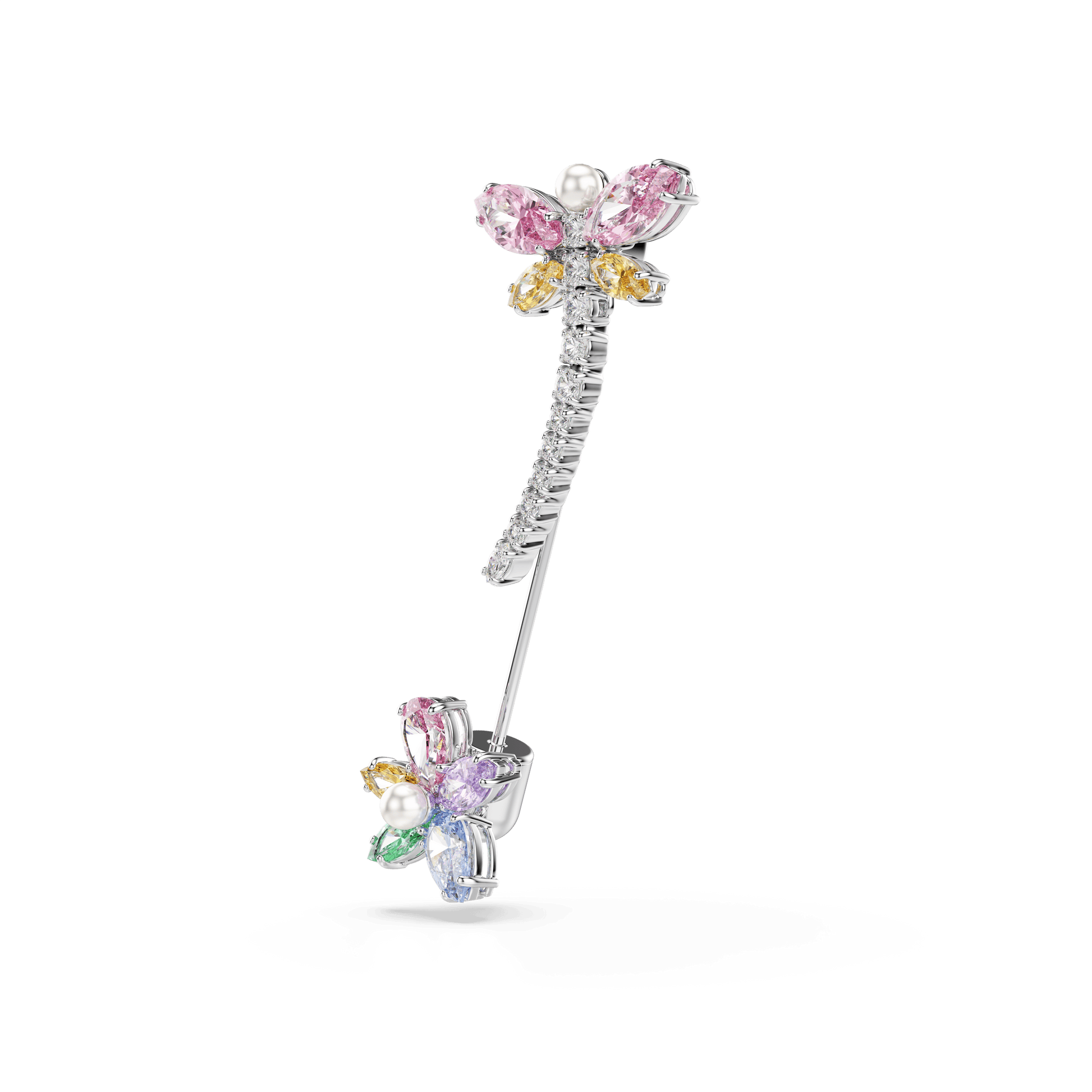 Ariana Grande x Swarovski brooch, Mixed cuts, Dragonfly, Multicolored, Rhodium plated