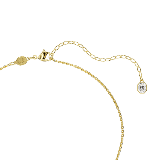 Gema Y necklace, Mixed cuts, Multicolored, 18K gold finish