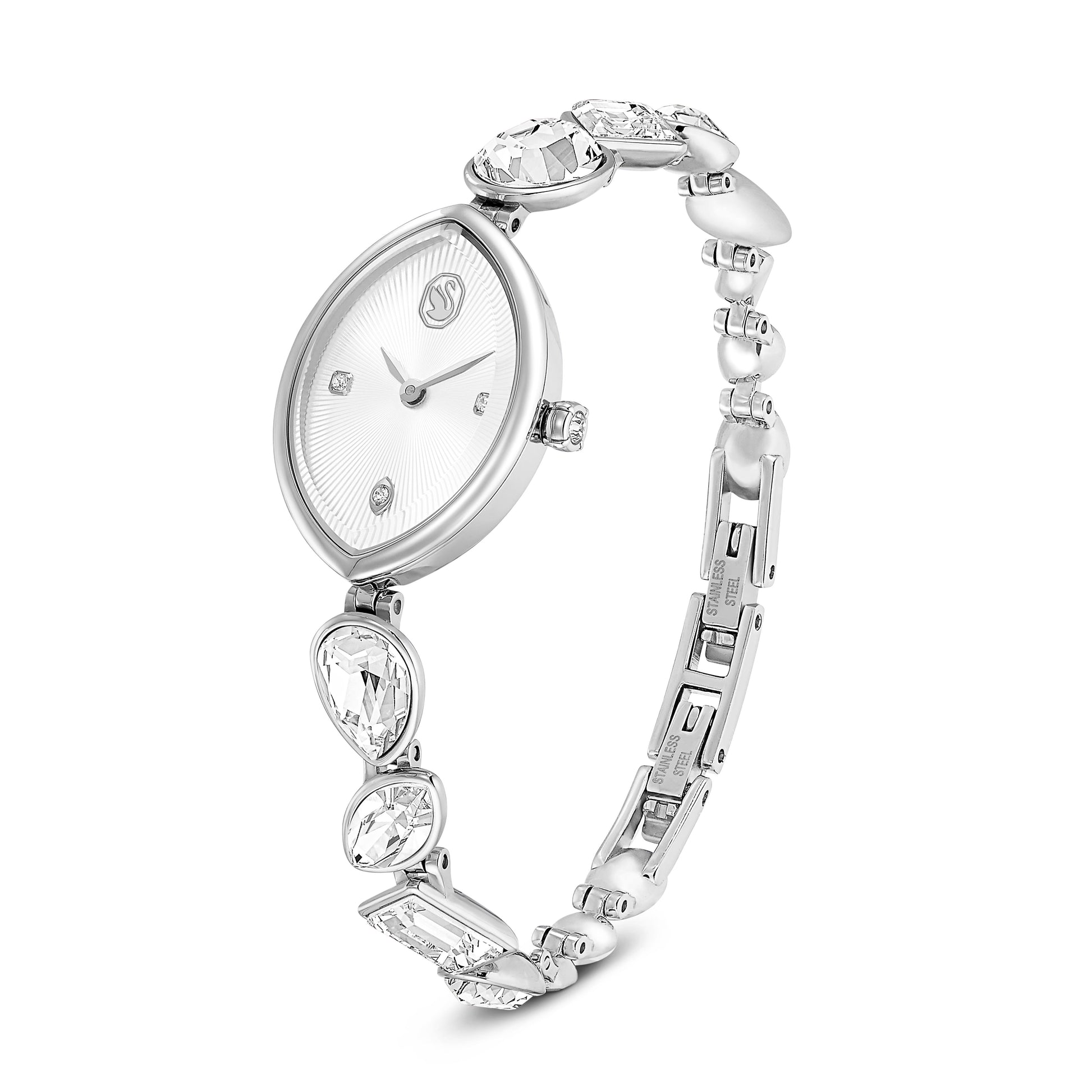 Gema watch, Crystal bracelet, Silver tone, Stainless steel