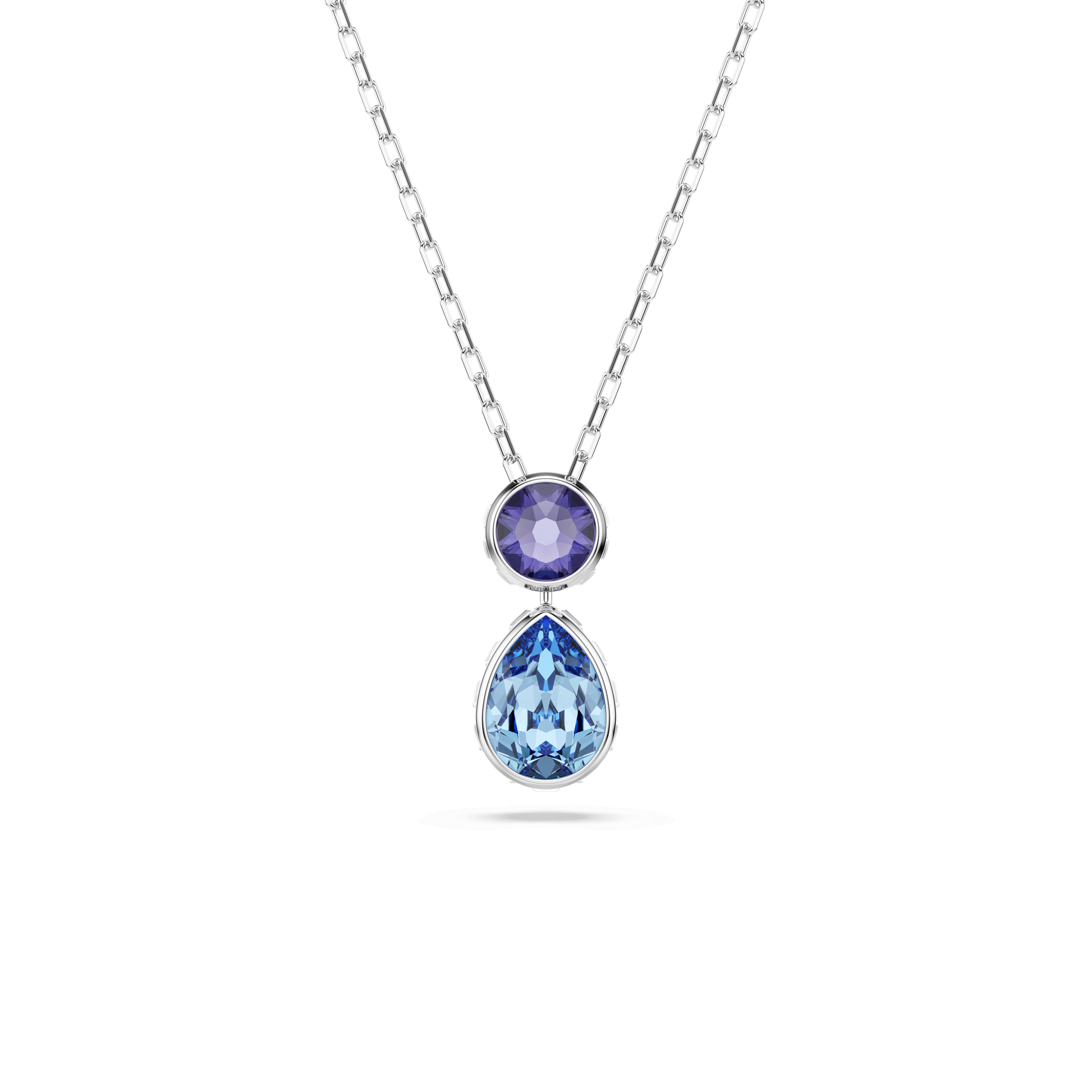 Chroma pendant, Mixed cuts, Multicolored, Rhodium plated
