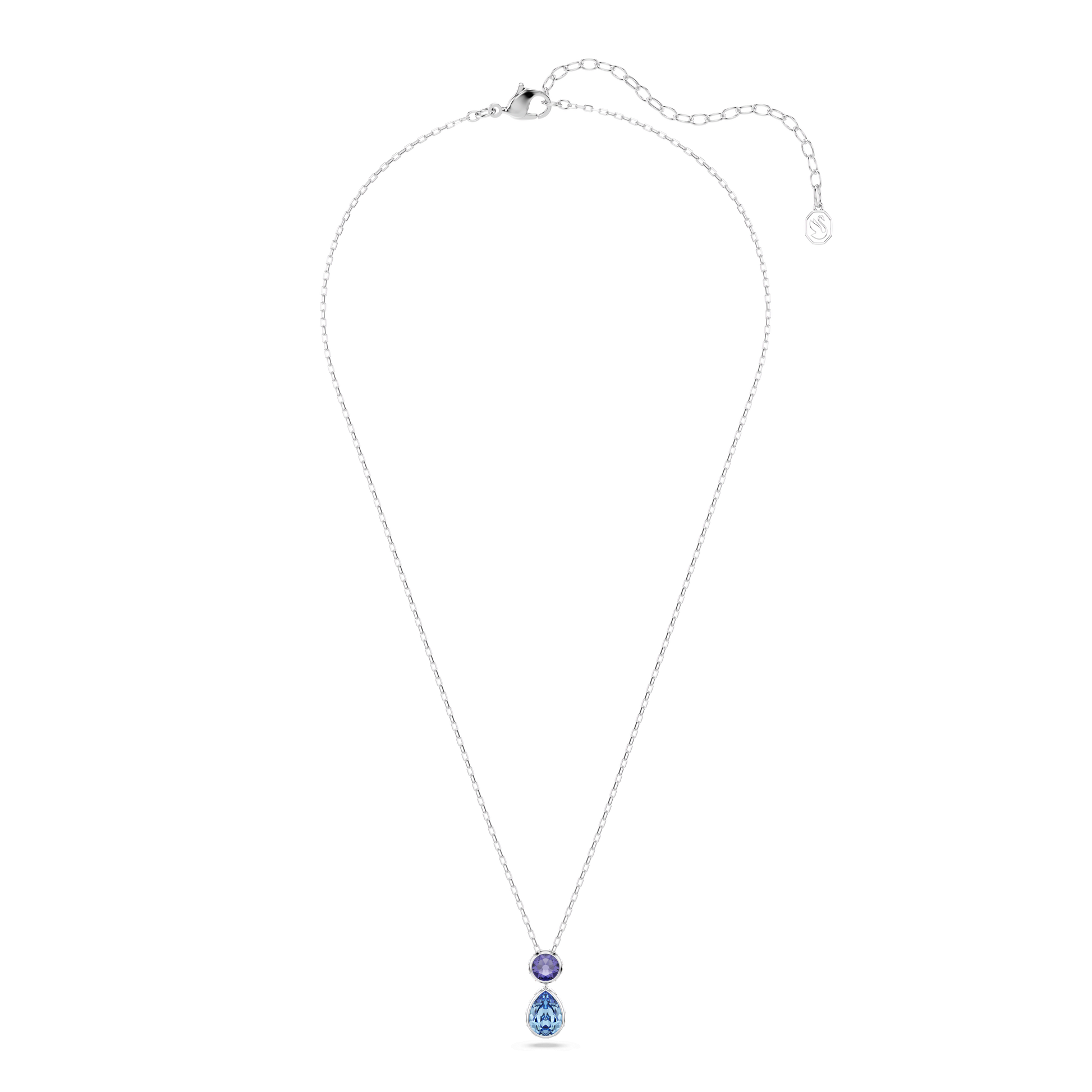 Chroma pendant, Mixed cuts, Multicolored, Rhodium plated