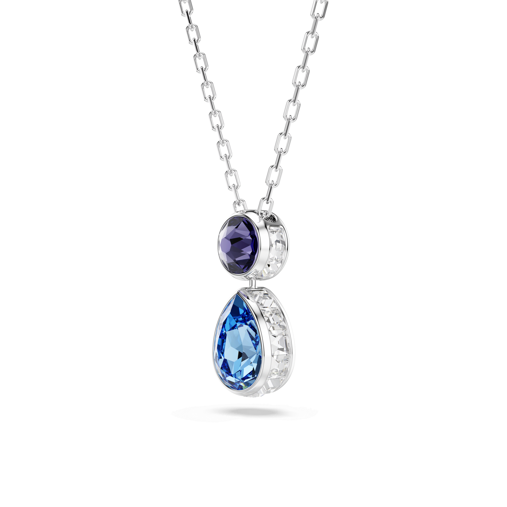Chroma pendant, Mixed cuts, Multicolored, Rhodium plated