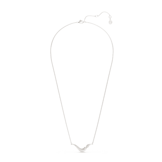 Swarovski Classica necklace, Round cut, White, Sterling silver