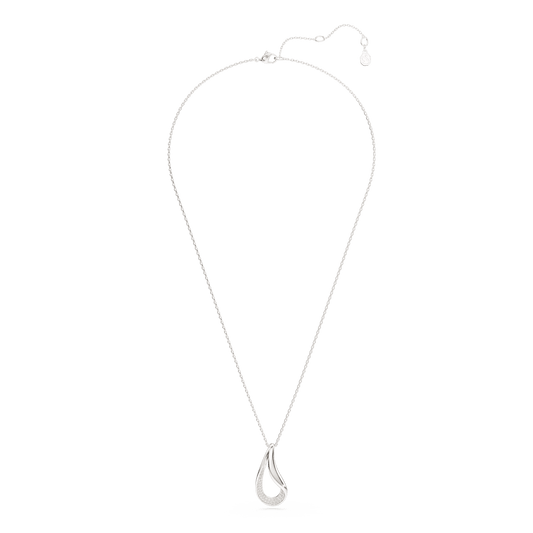 Swarovski Classica pendant, Round cut, Long, White, Sterling silver