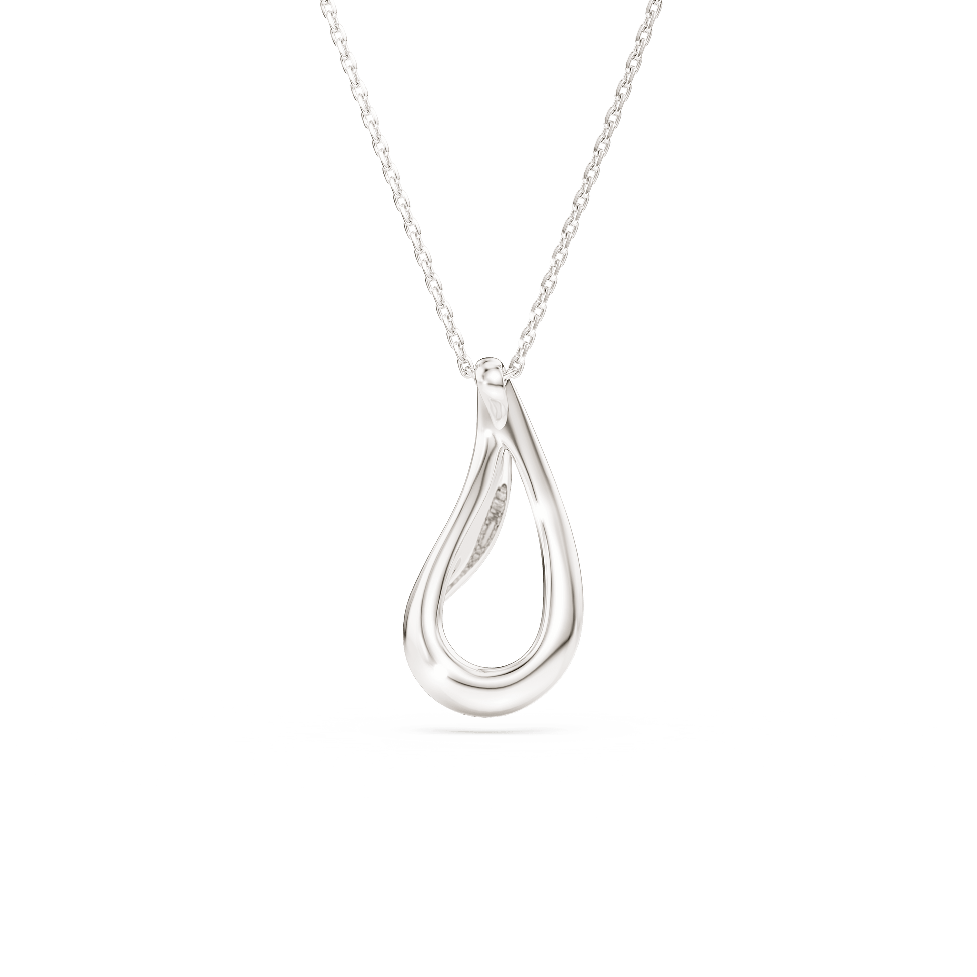 Swarovski Classica pendant, Round cut, Long, White, Sterling silver