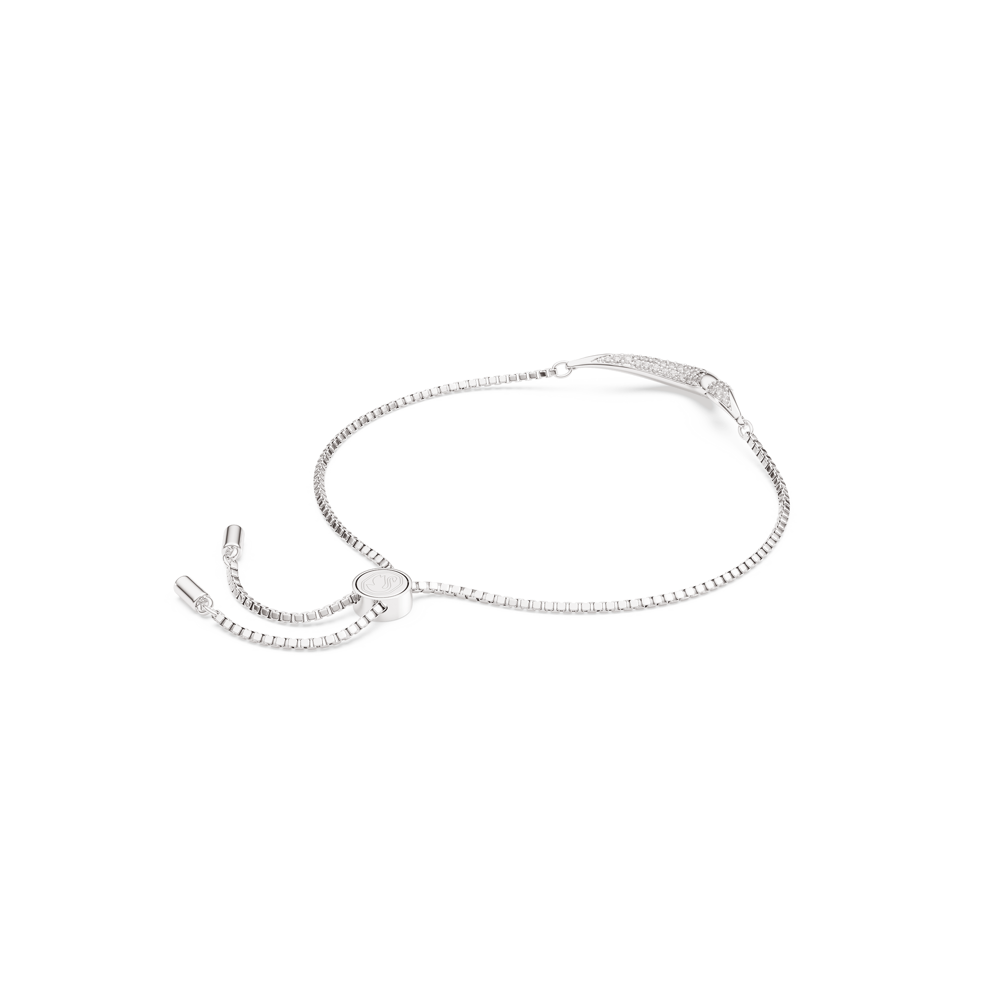 Swarovski Classica bracelet, Round cut, White, Sterling silver