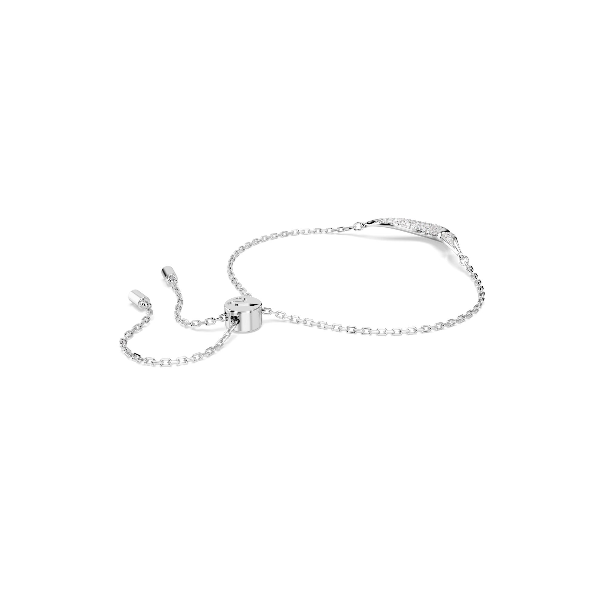 Swarovski Classica bracelet, Round cut, White, Sterling silver