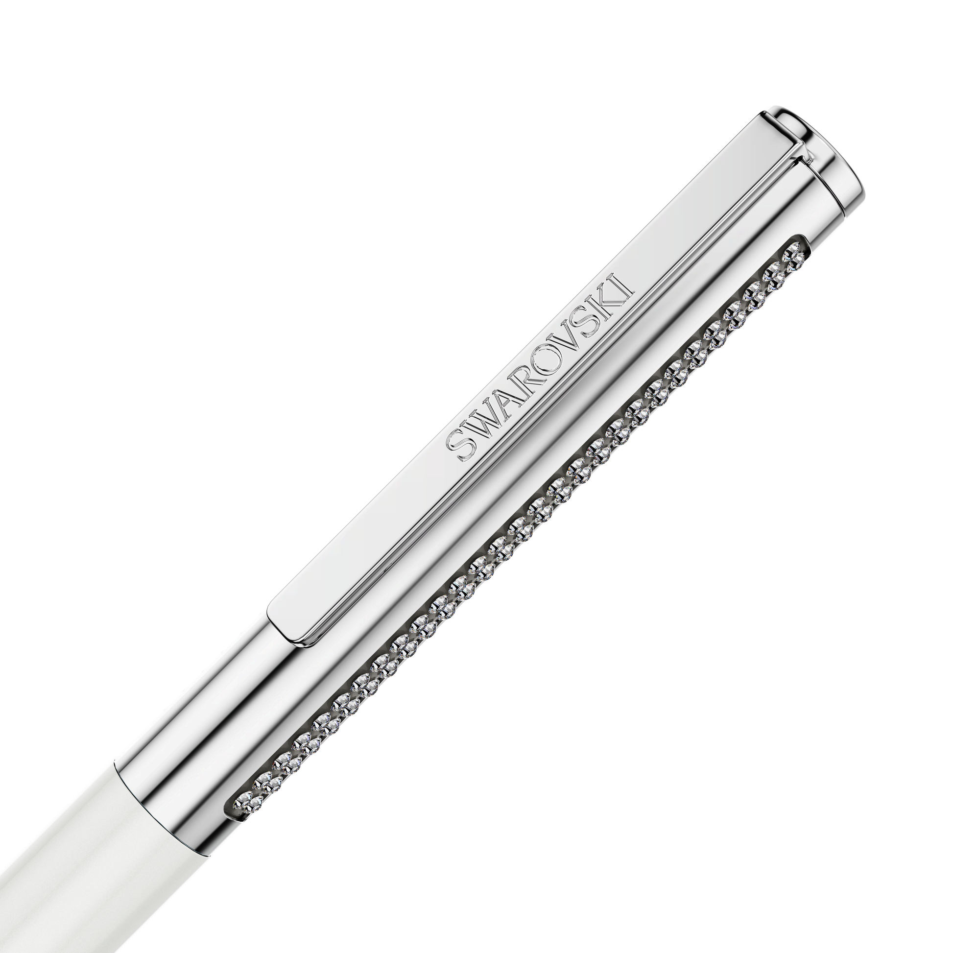 Matrix Tennis ballpoint pen, White, Chrome plated