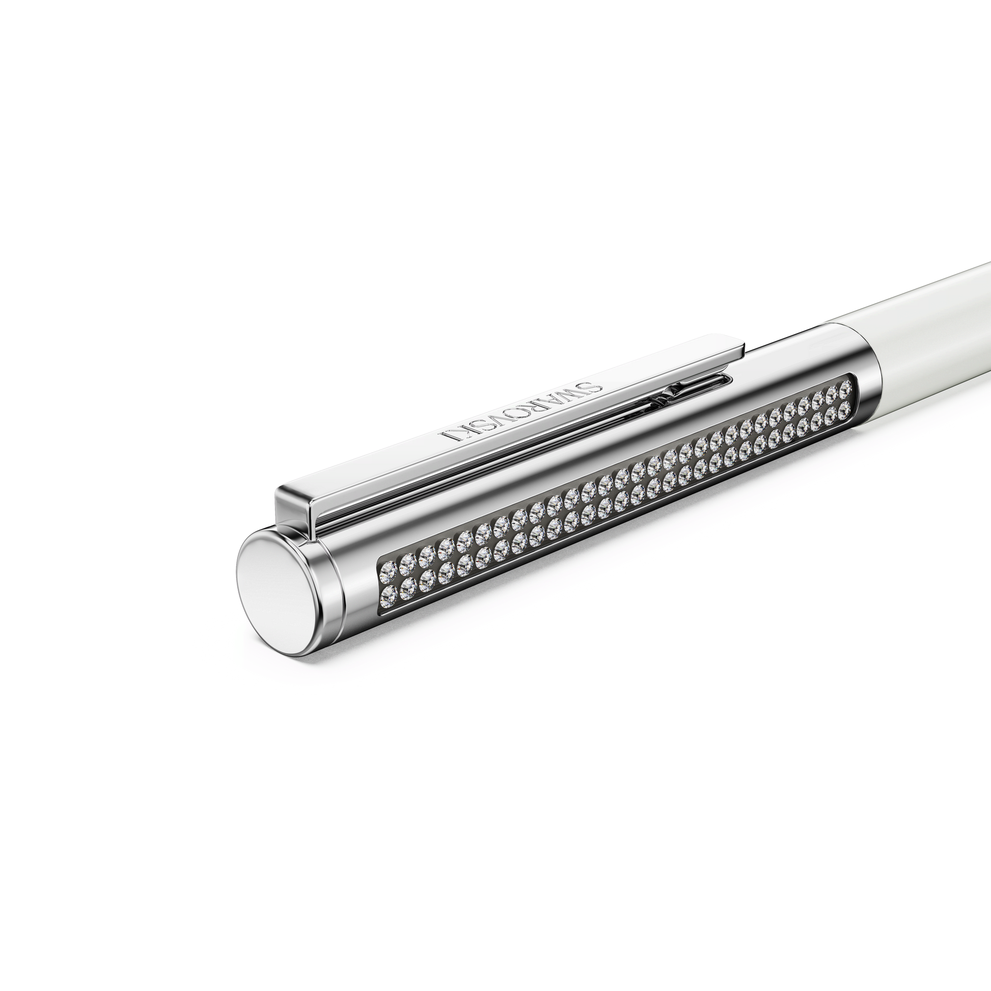 Matrix Tennis ballpoint pen, White, Chrome plated