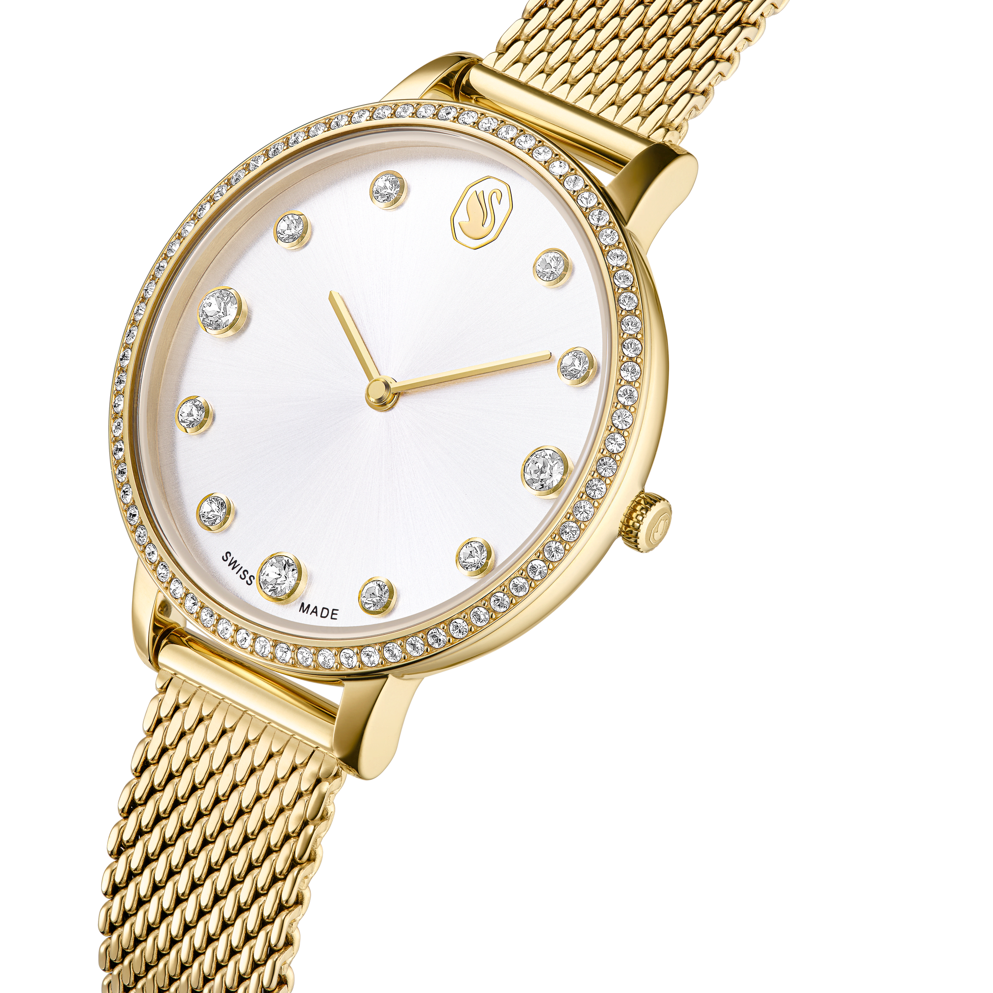 Clarica watch, Swiss Made, Metal bracelet, Gold tone, Gold-tone finish