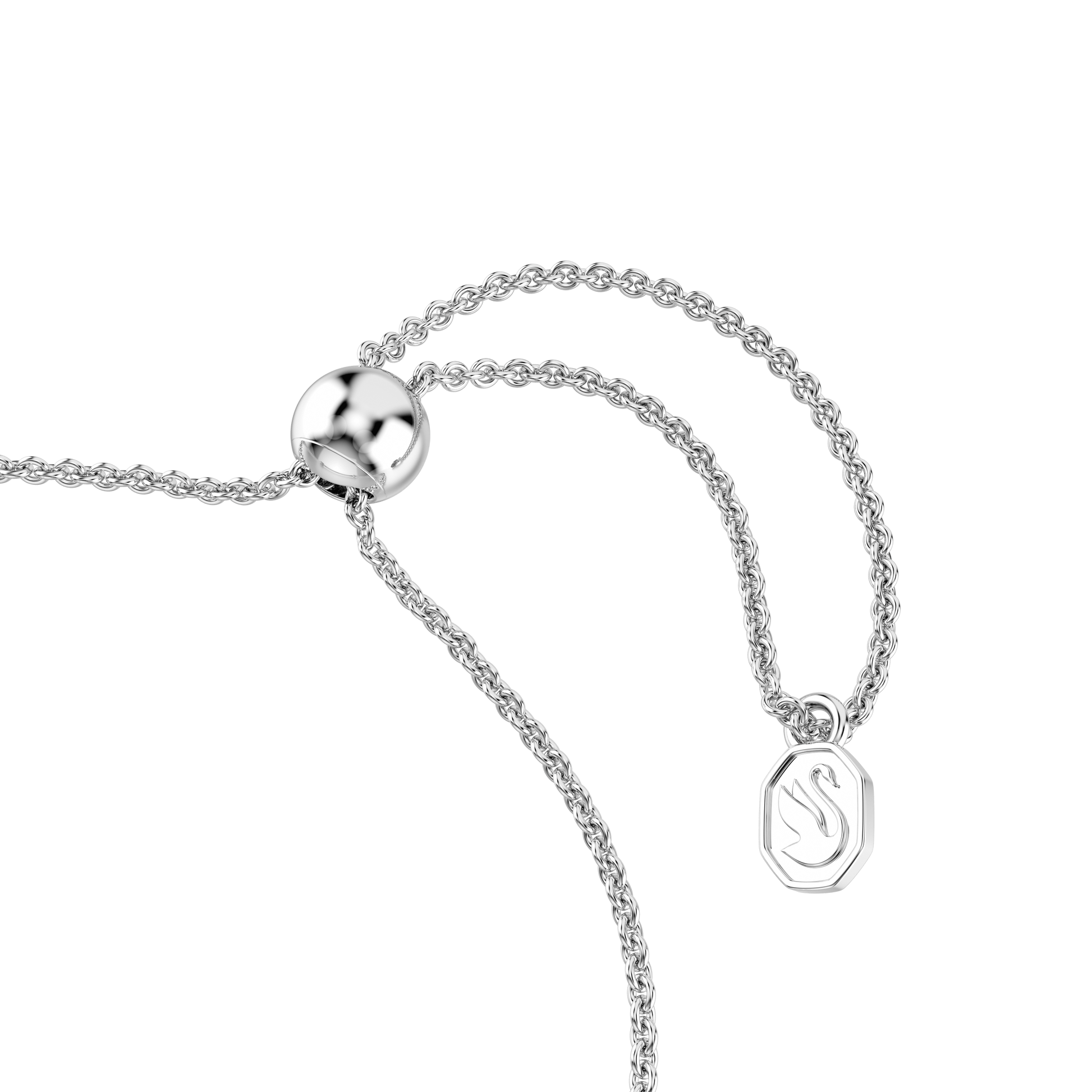 Idyllia bracelet, Mixed cuts, Arrow, White, Rhodium plated