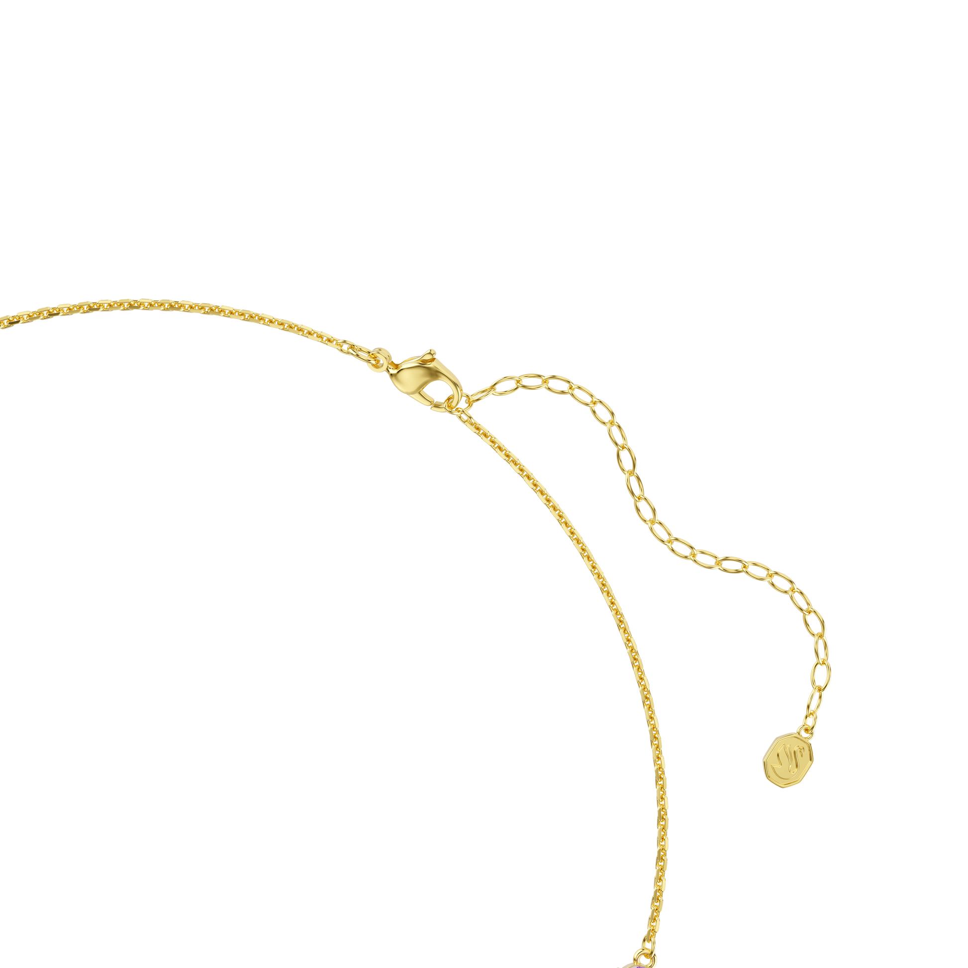 Gema necklace, Mixed cuts, Multicolored, 18K gold finish