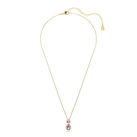 Chroma pendant, Mixed cuts, Multicolored, 18K gold finish