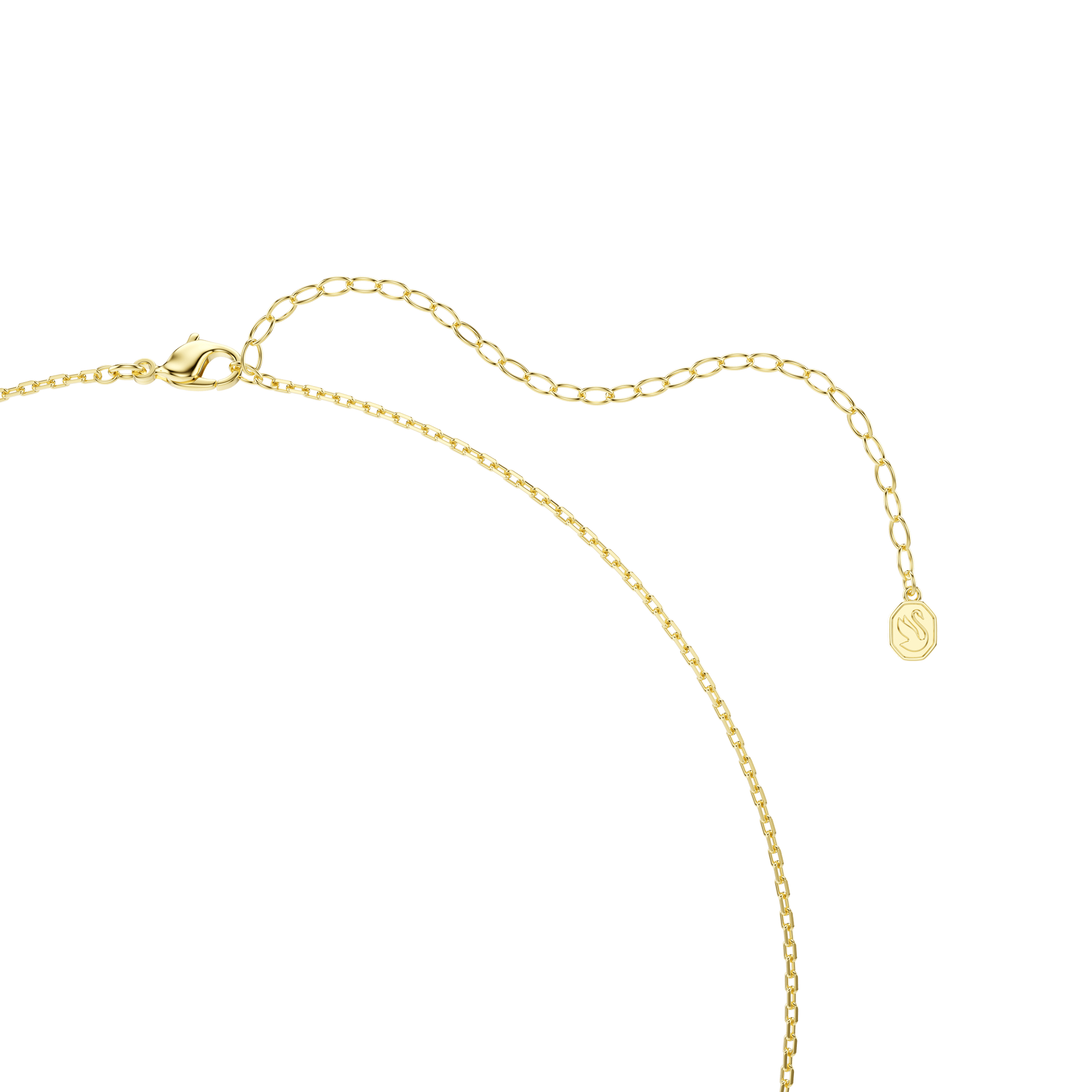 Gema pendant, Mixed cuts, Multicolored, 18K gold finish