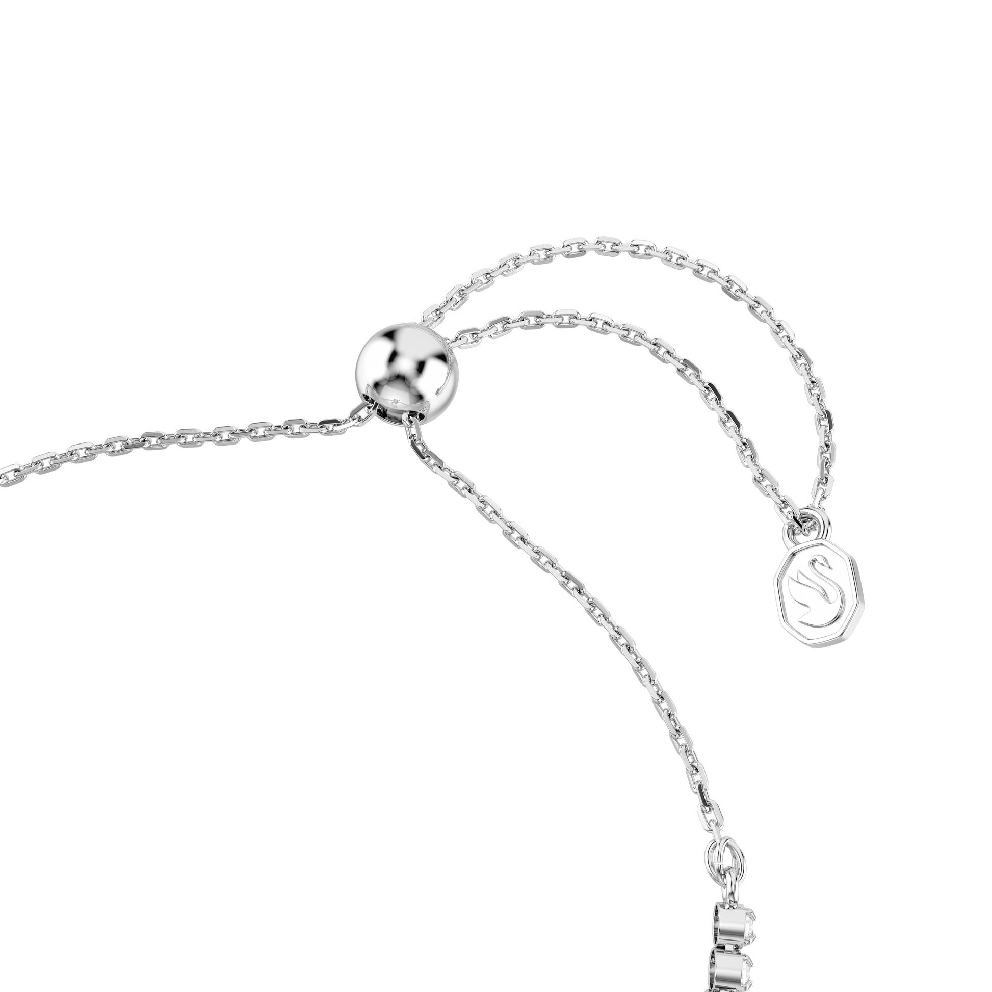 Idyllia bracelet, Mixed cuts, Heart with arrow, White, Rhodium plated