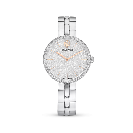 Cosmopolitan watch, Swiss Made, Metal bracelet, Silver tone, Stainless steel