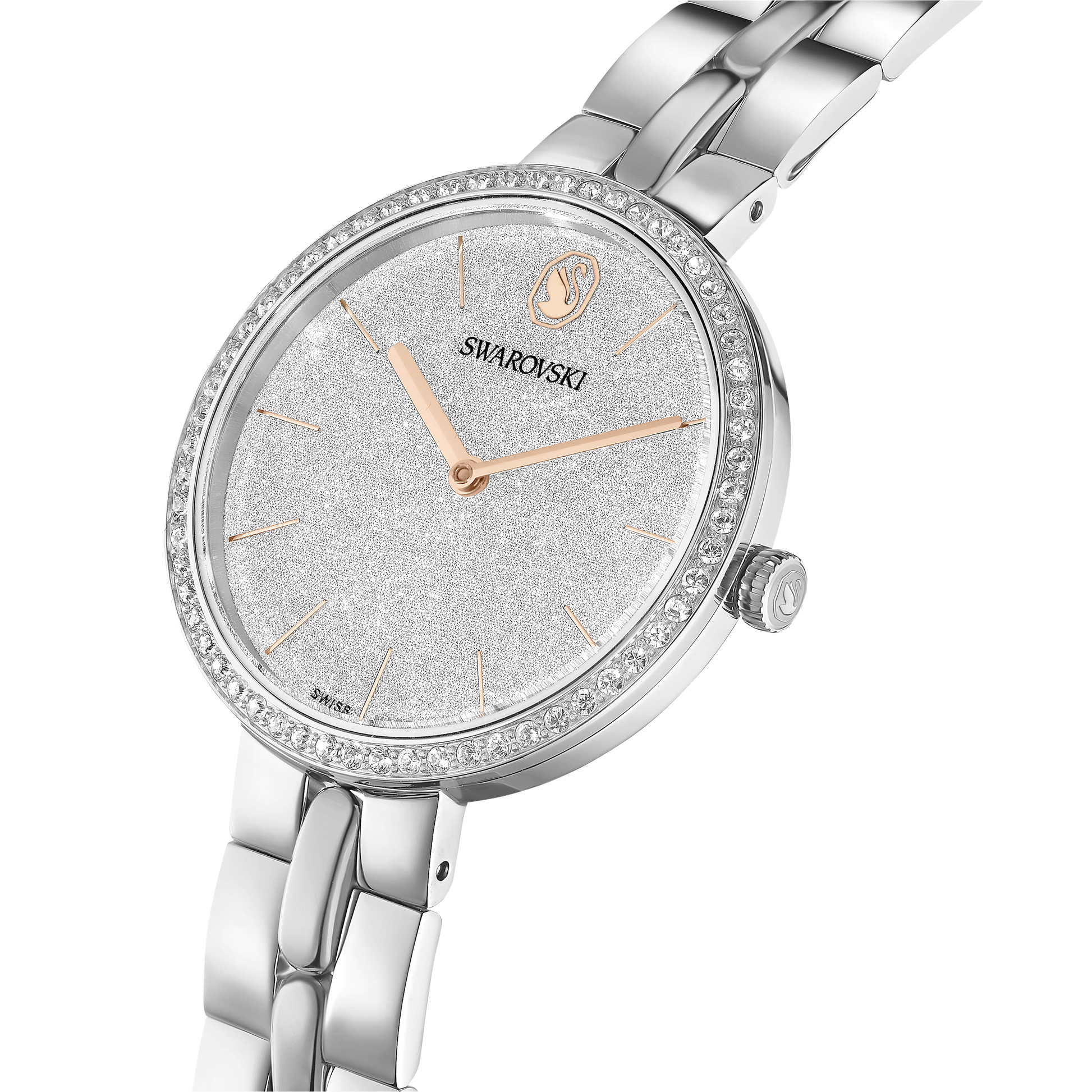 Cosmopolitan watch, Swiss Made, Metal bracelet, Silver tone, Stainless steel