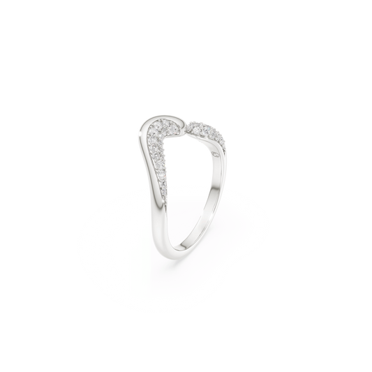Swarovski Classica open ring, Round cut, White, Sterling silver
