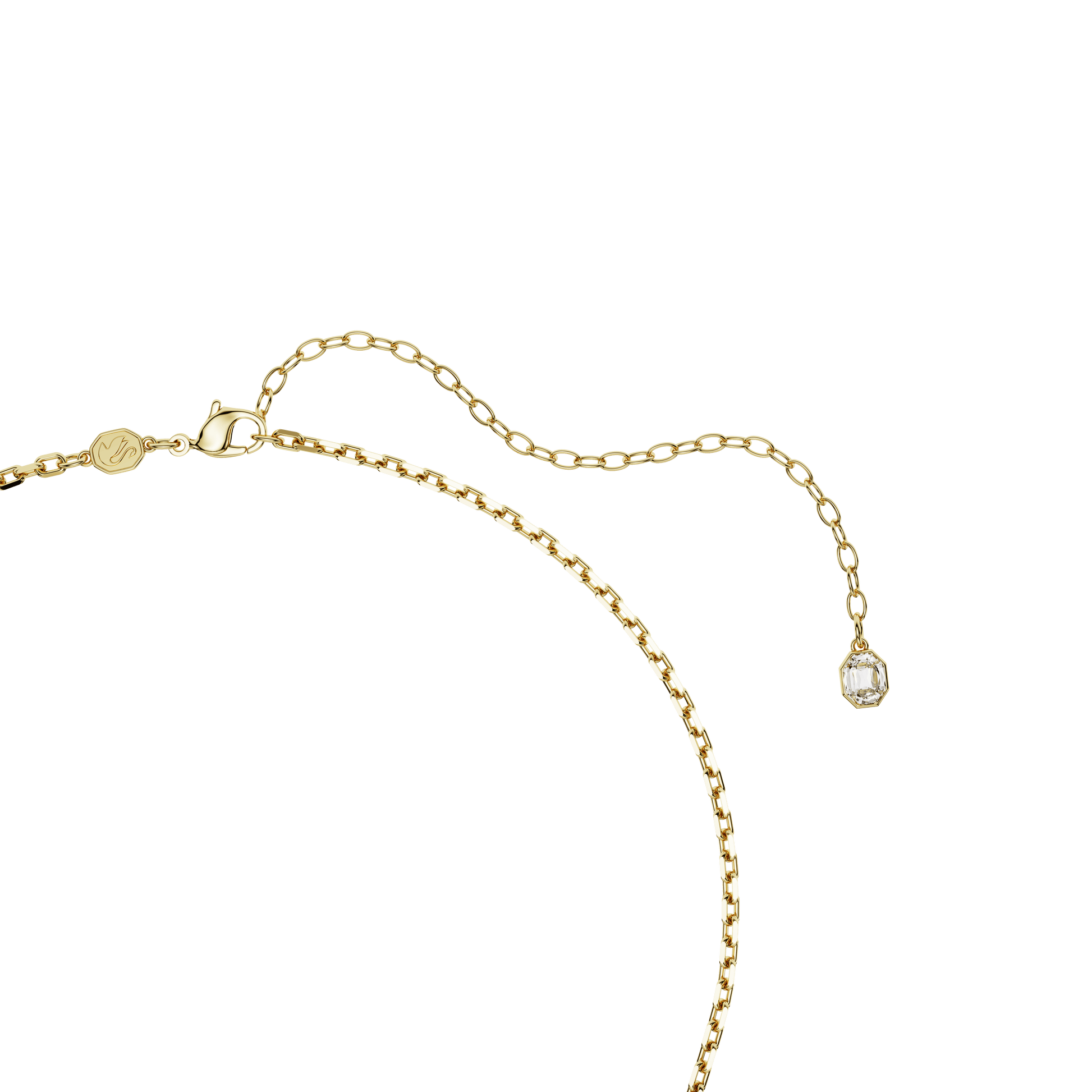 Idyllia pendant, Mixed cuts, Strawberry, Red, 18K gold finish